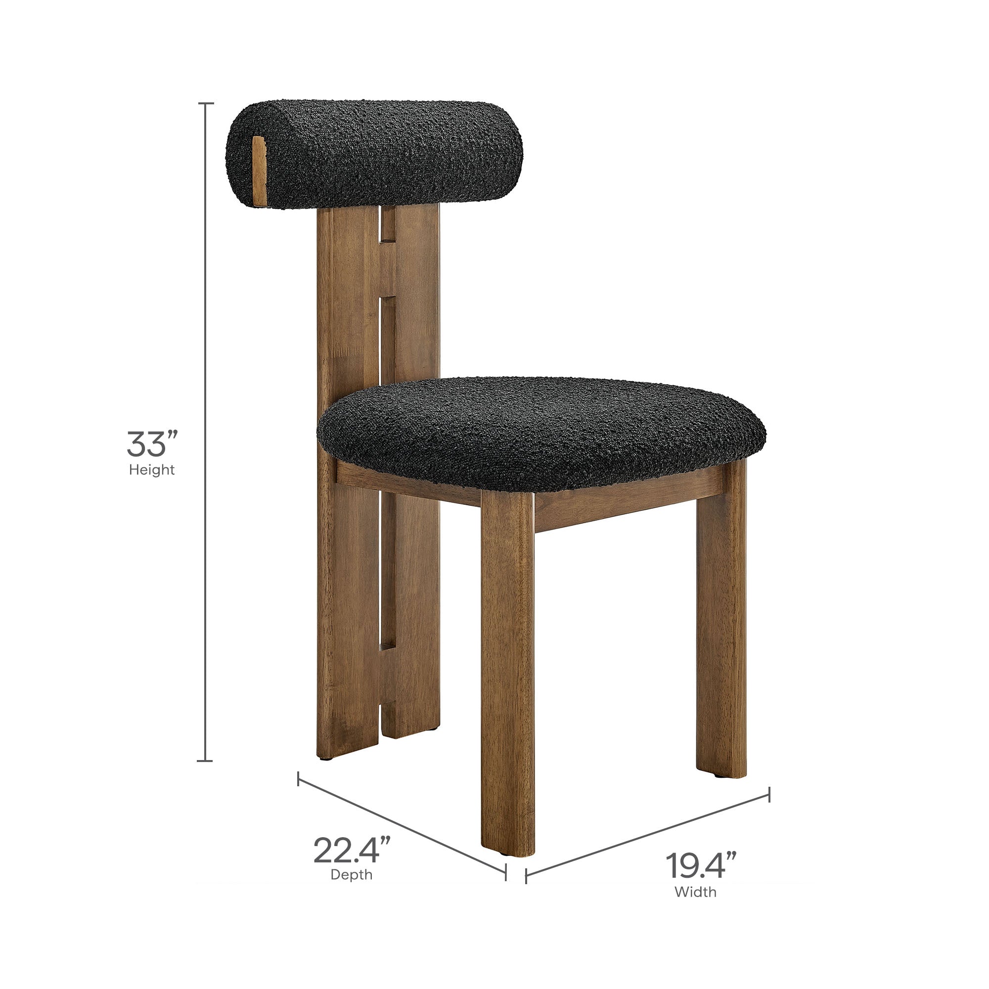 Torian Boucle Fabric Dining Chair Set of 2 by Modway - Best Buy Furniture