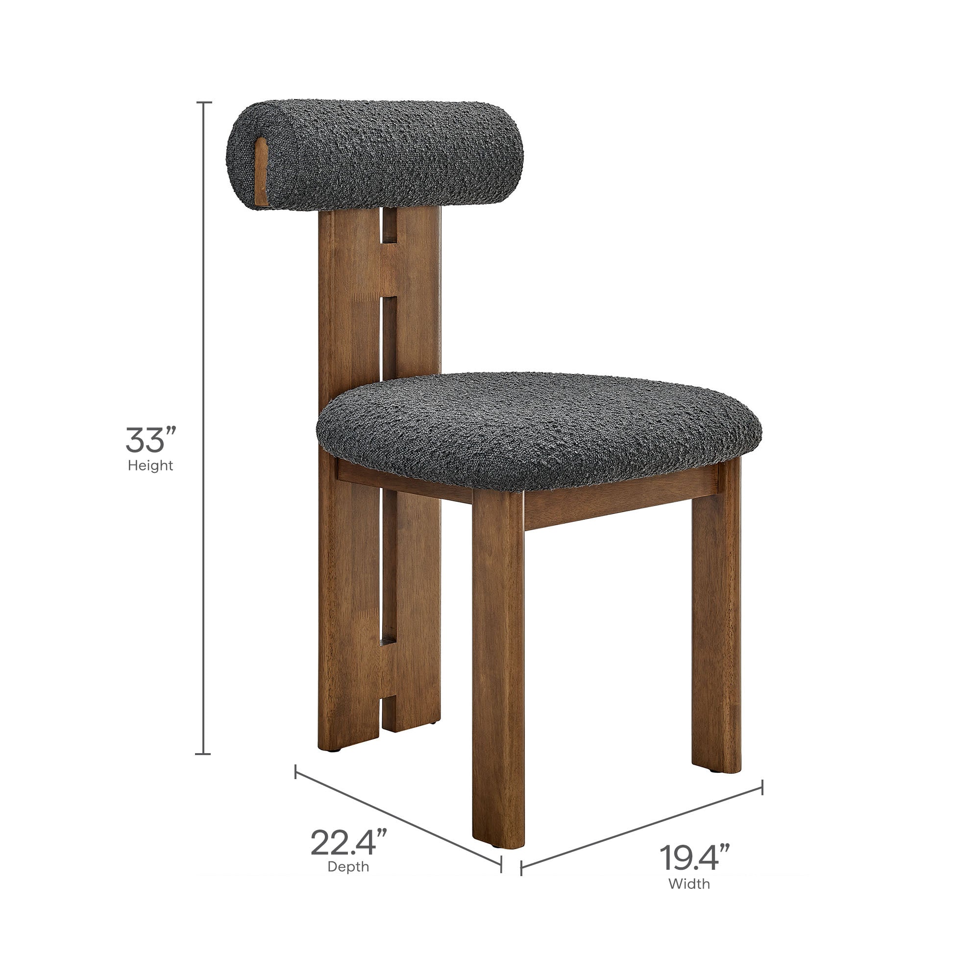 Torian Boucle Fabric Dining Chair Set of 2 by Modway - Best Buy Furniture