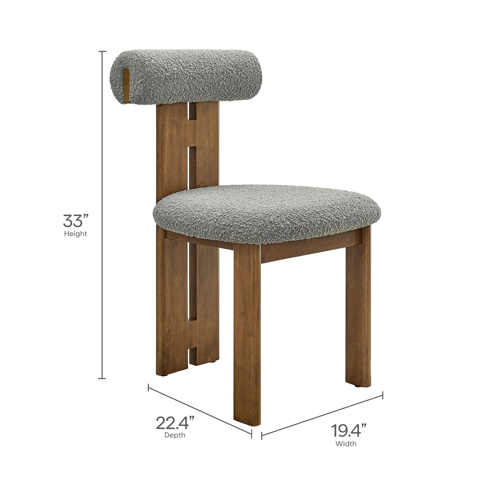 Torian Boucle Fabric Dining Chair Set of 2 by Modway - Best Buy Furniture