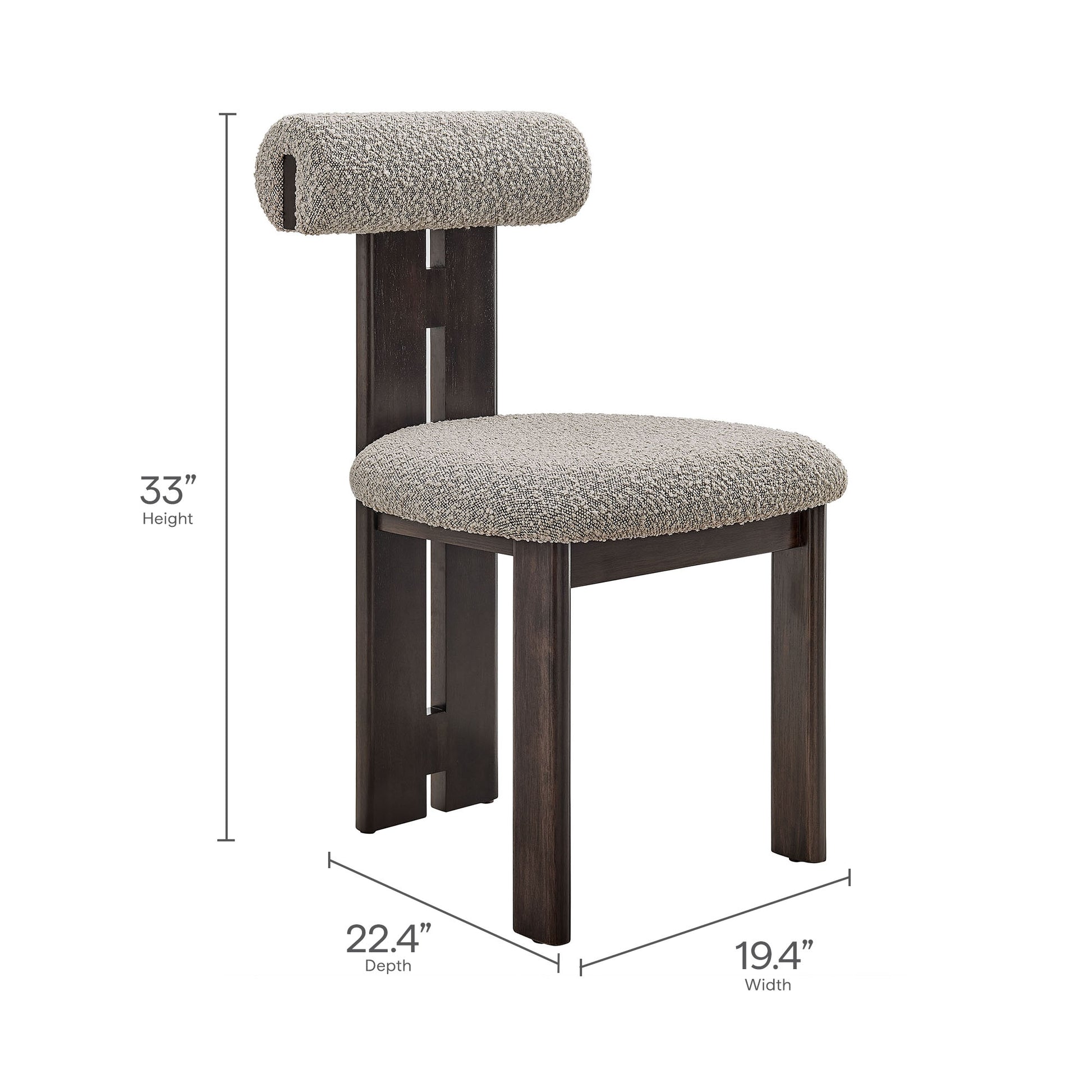 Torian Boucle Fabric Dining Chair Set of 2 by Modway - Best Buy Furniture