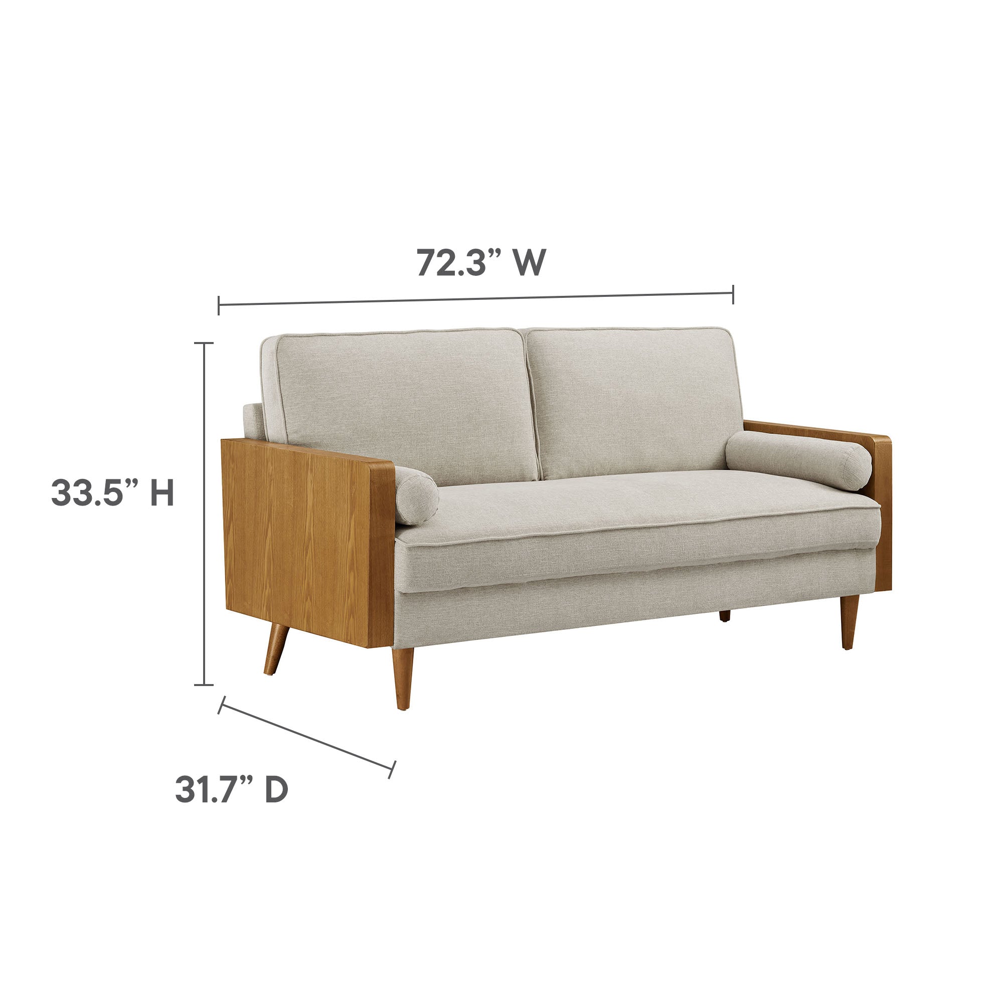 Kellan Heathered Fabric Upholstered Sofa by Modway - Best Buy Furniture