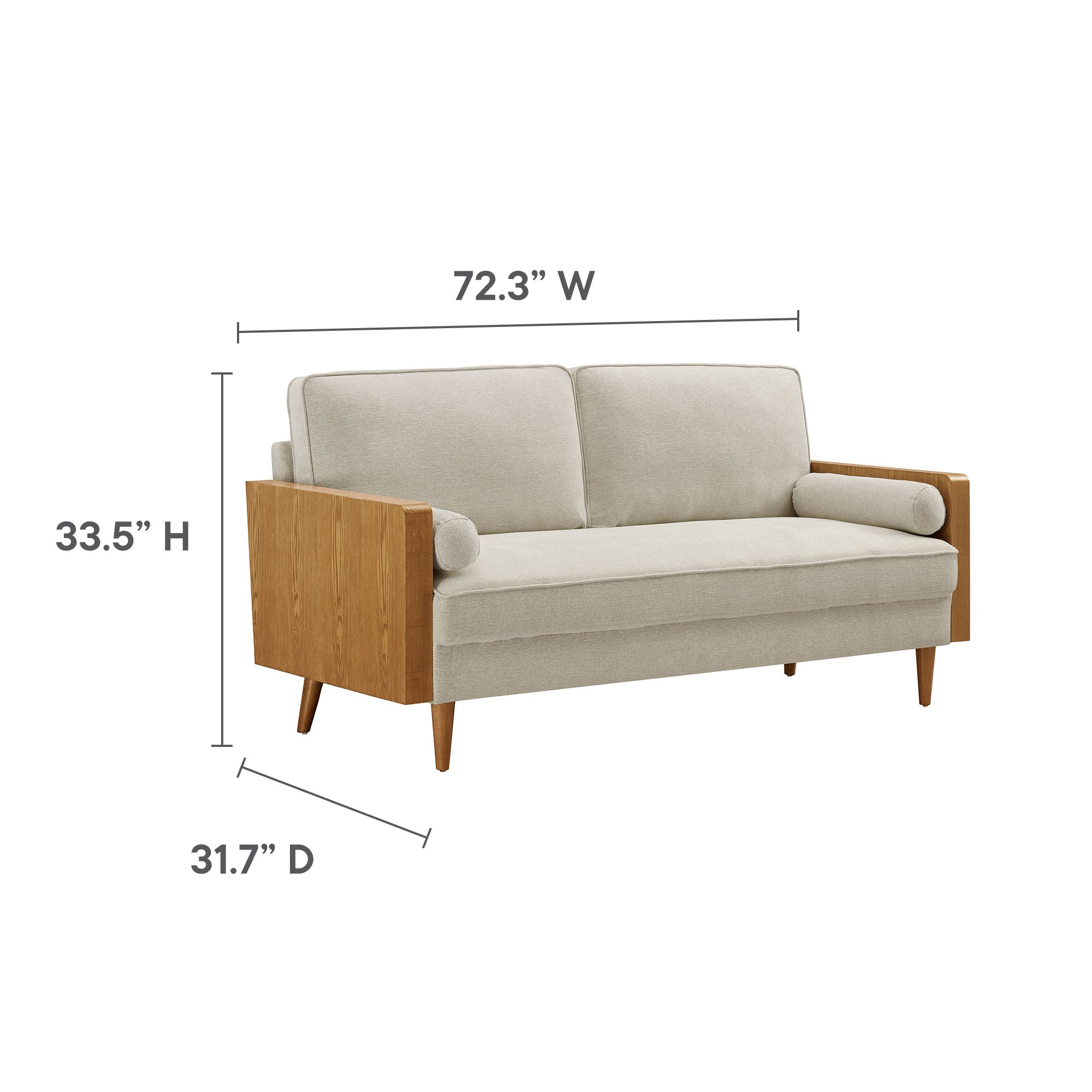 Kellan Heathered Fabric Upholstered Sofa by Modway - Best Buy Furniture