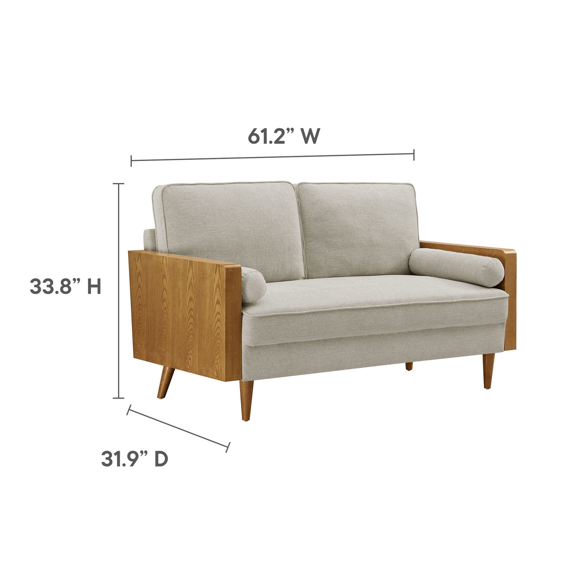 Kellan Heathered Weave Fabric Loveseat by Modway - Best Buy Furniture