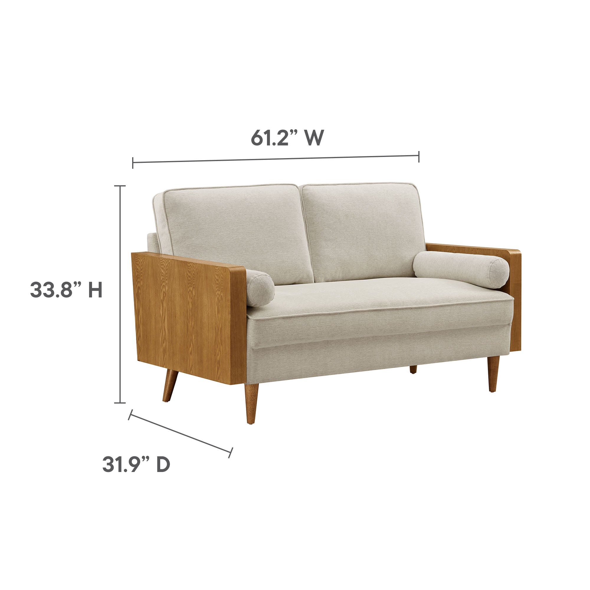 Kellan Heathered Weave Fabric Loveseat by Modway - Best Buy Furniture