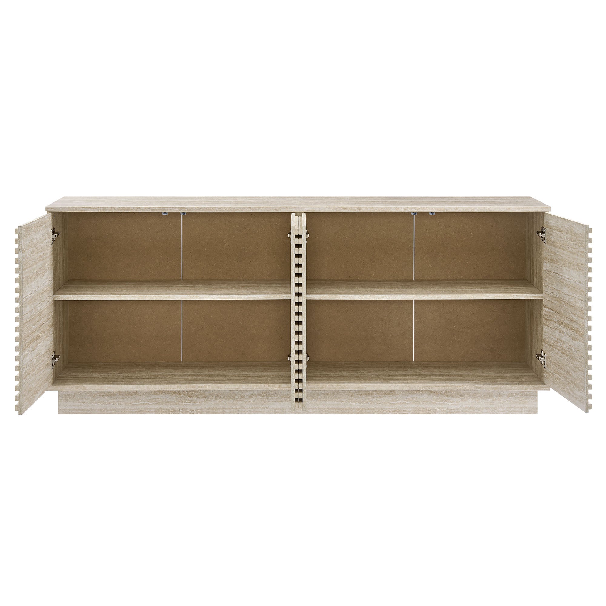 Render 70" Faux Travertine Sideboard Cabinet TV Stand by Modway - Best Buy Furniture