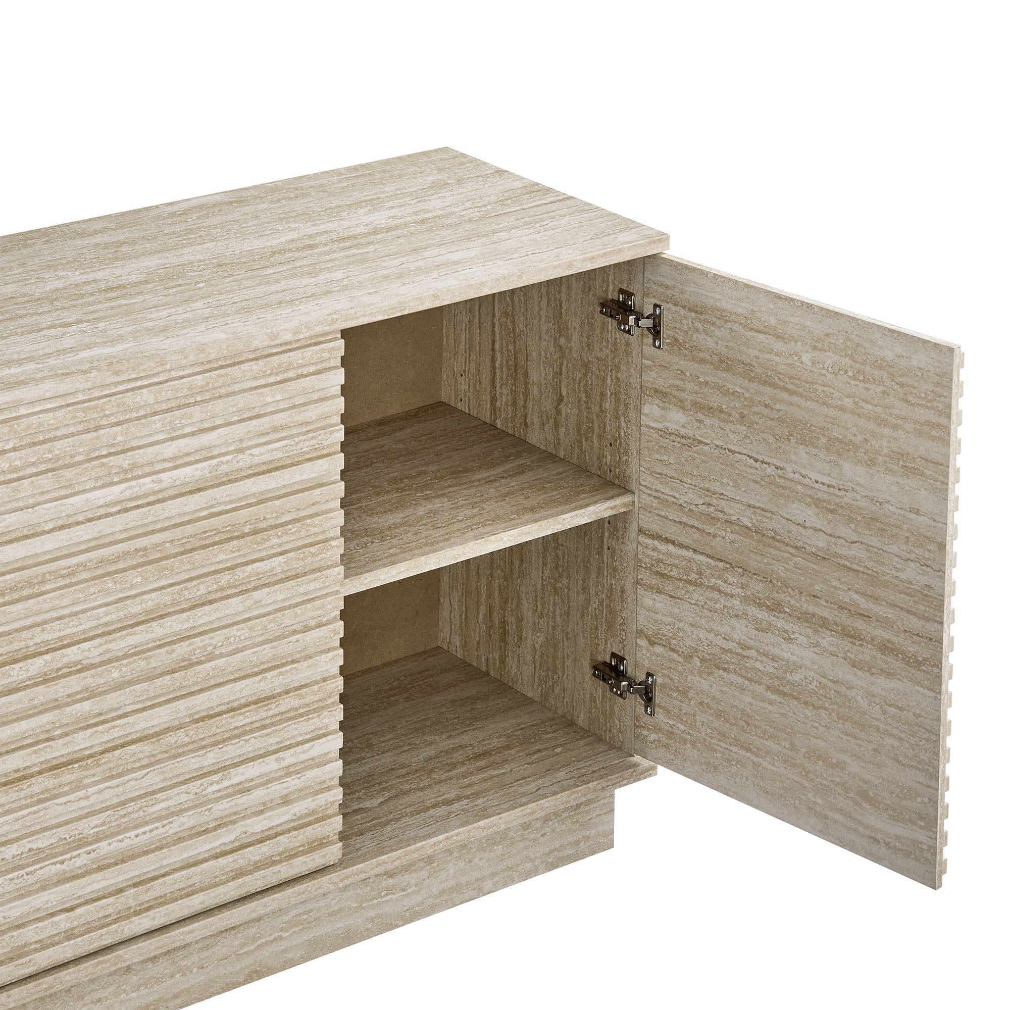 Render 70" Faux Travertine Sideboard Cabinet TV Stand by Modway - Best Buy Furniture