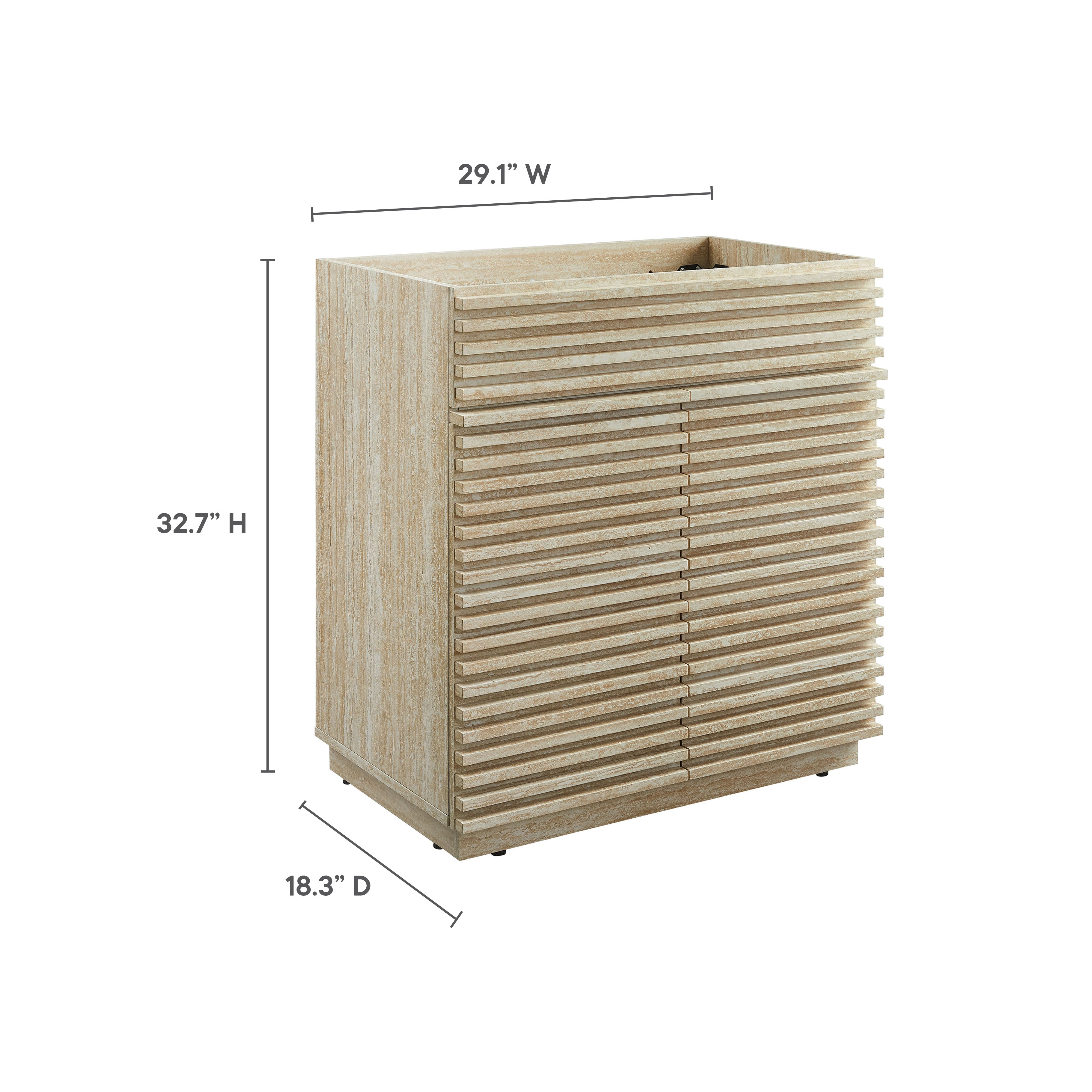Render 30" Faux Travertine Bathroom Vanity Cabinet (Sink Not Included) by Modway - Best Buy Furniture