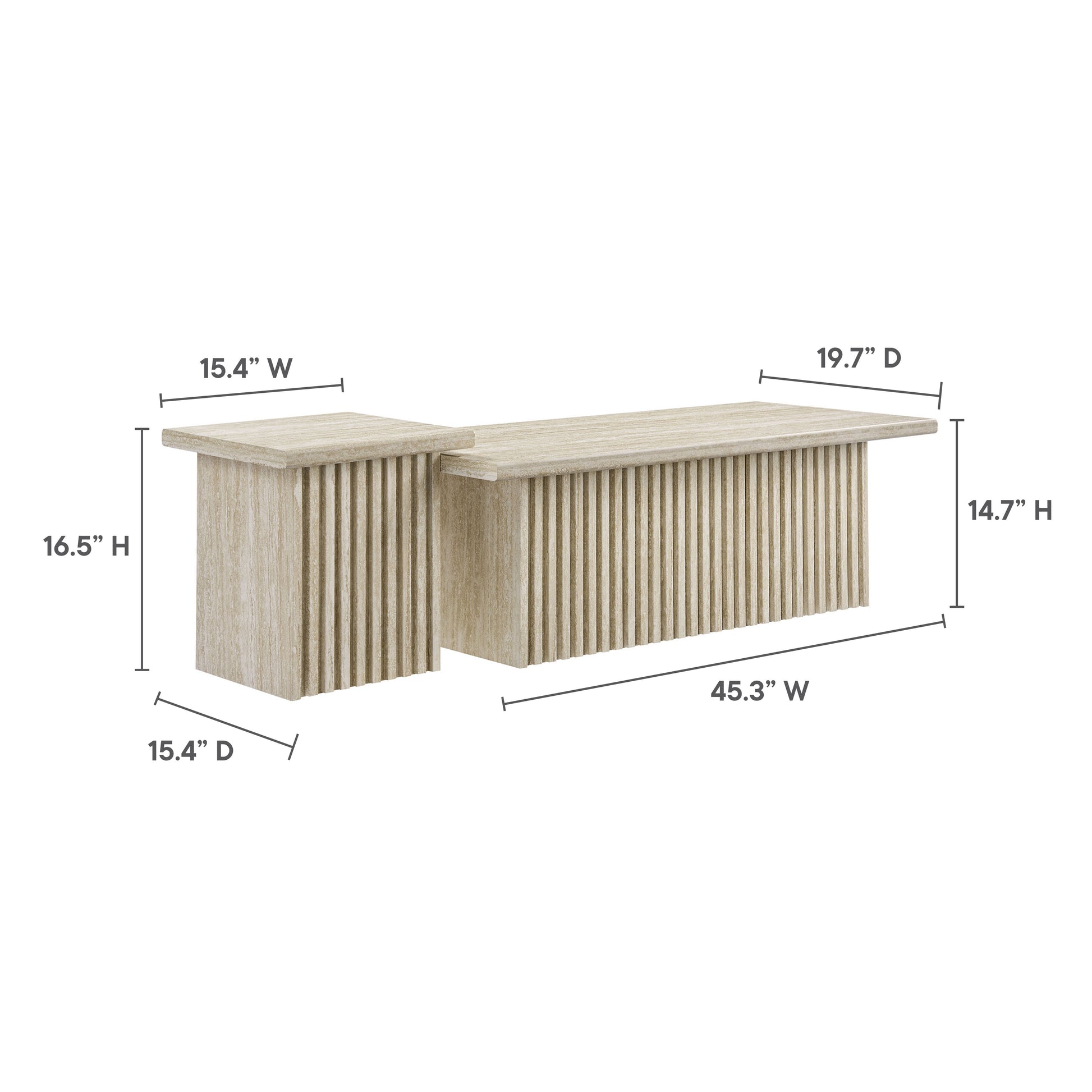 Render Nesting Coffee Tables Set of 2 by Modway - Best Buy Furniture