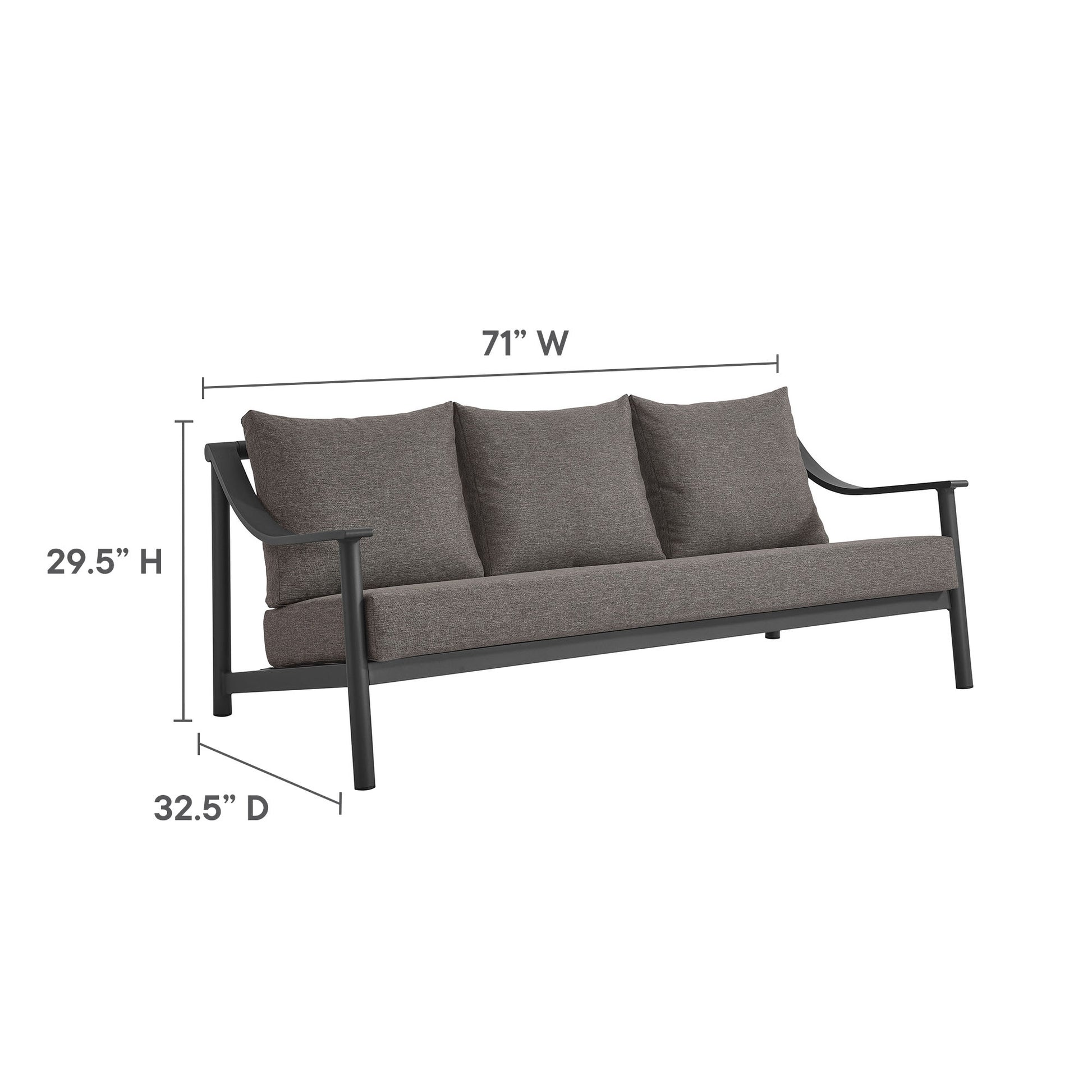 Terrace Outdoor Patio Aluminum Sofa by Modway - Best Buy Furniture