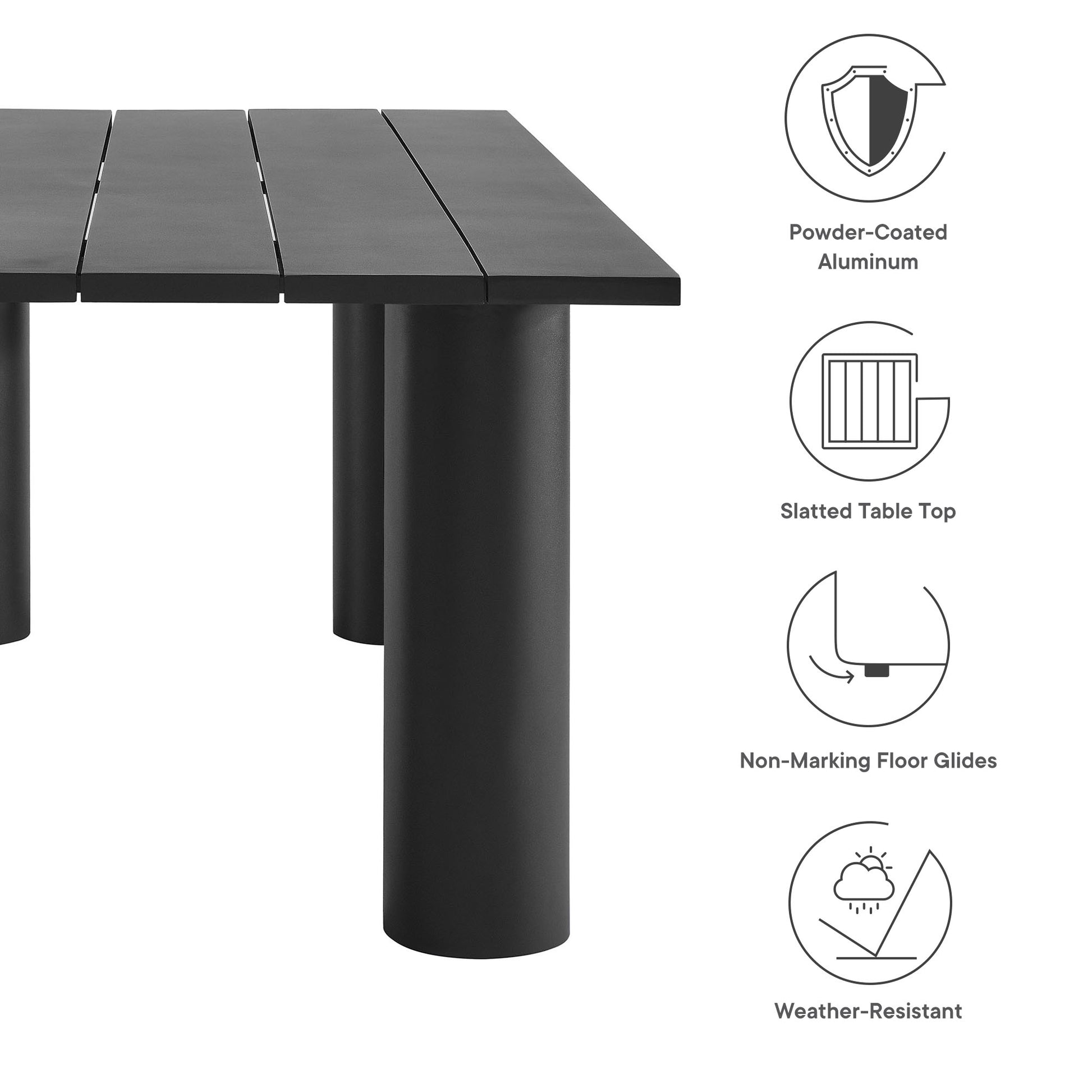 Nautica 7-Piece Rectangular Outdoor Patio Aluminum Dining Table and Chairs Set by Modway - Best Buy Furniture