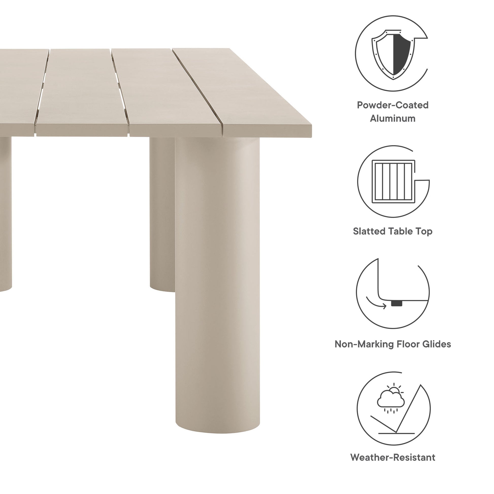 Nautica 7-Piece Rectangular Outdoor Patio Aluminum Dining Table and Chairs Set by Modway - Best Buy Furniture