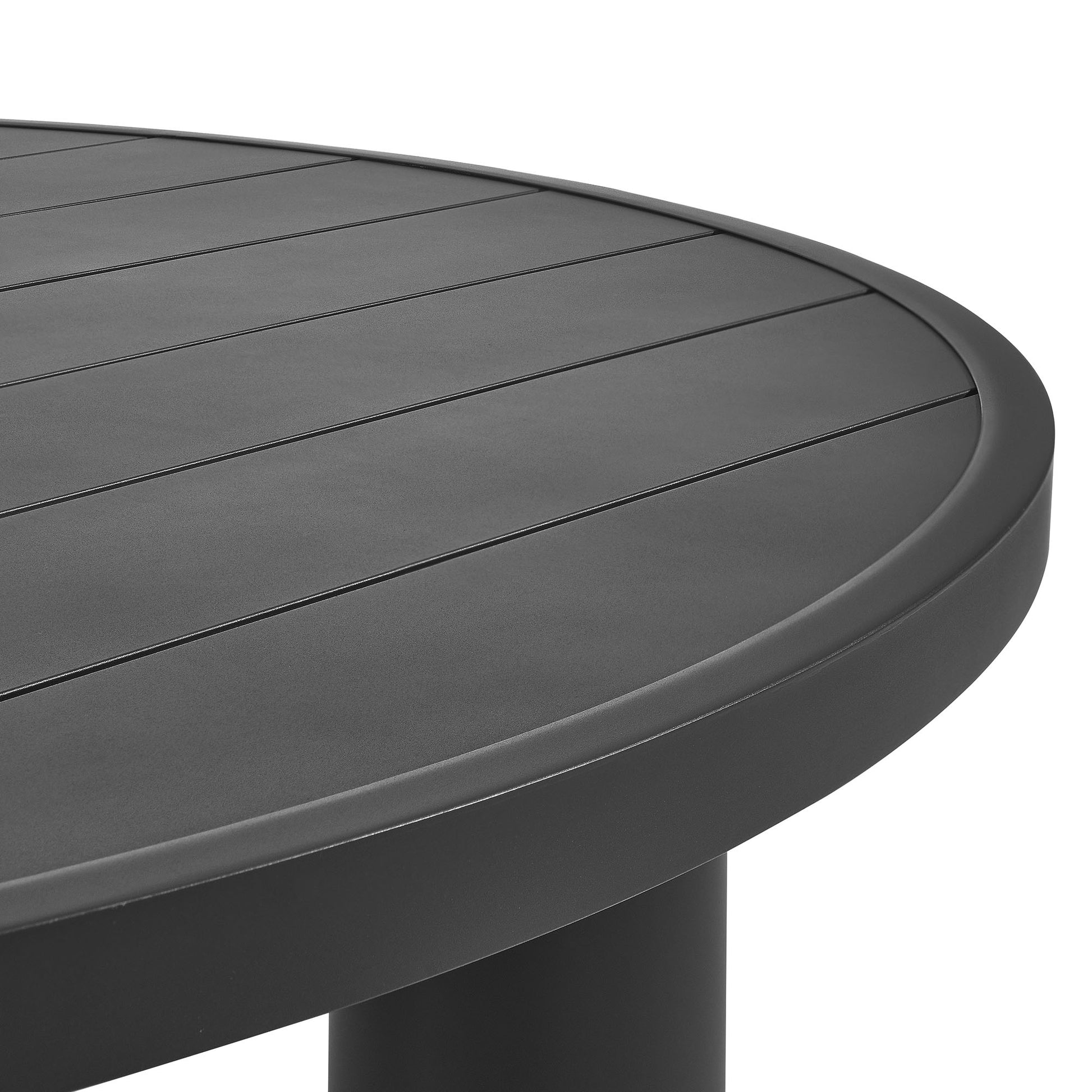 Nautica Outdoor Patio 60" Round Aluminum Dining Table by Modway - Best Buy Furniture