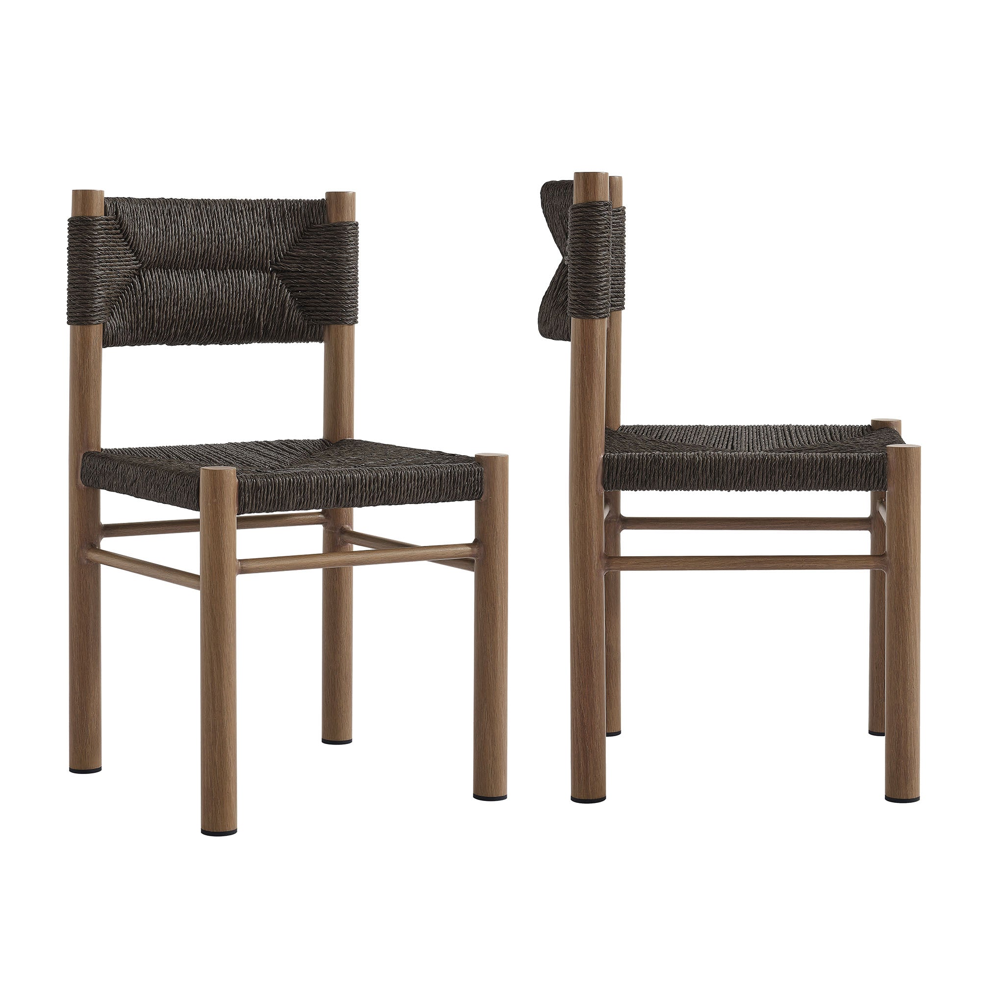 Parkland Outdoor Patio Rattan and Aluminum Dining Side Chairs Set of 2 by Modway - Best Buy Furniture