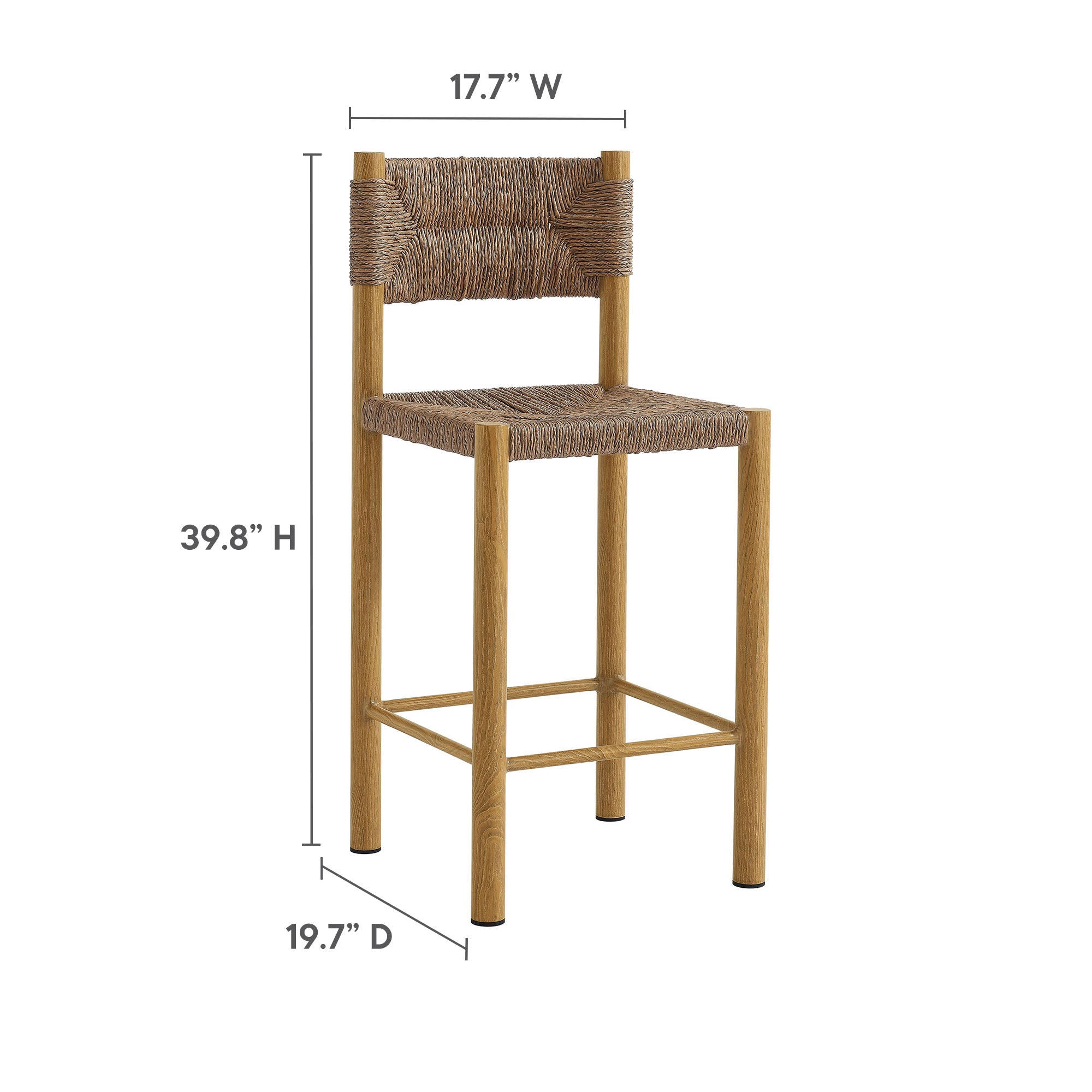 Parkland Outdoor Patio Rattan and Aluminum Counter Stools Set of 2 by Modway - Best Buy Furniture