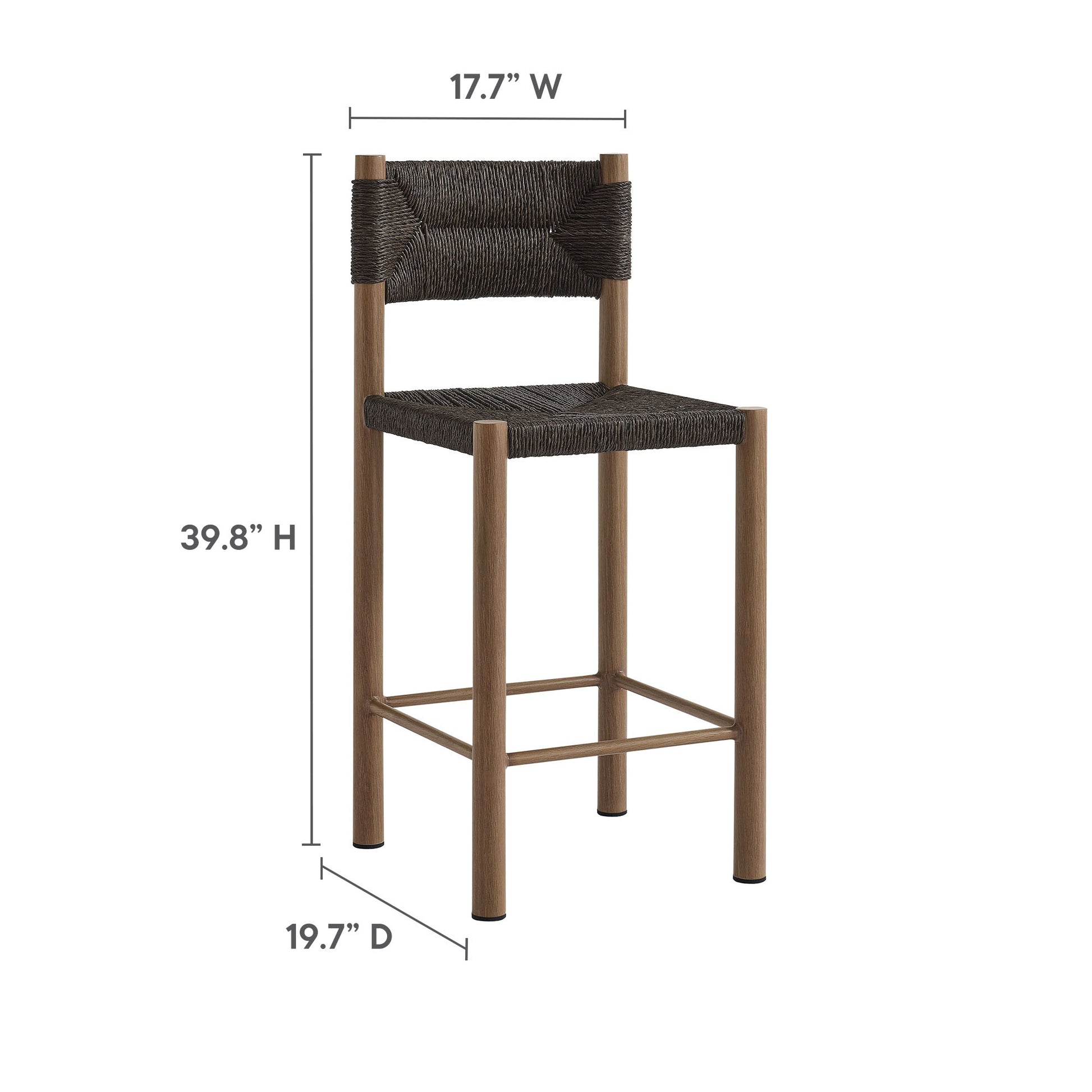 Parkland Outdoor Patio Rattan and Aluminum Counter Stools Set of 2 by Modway - Best Buy Furniture