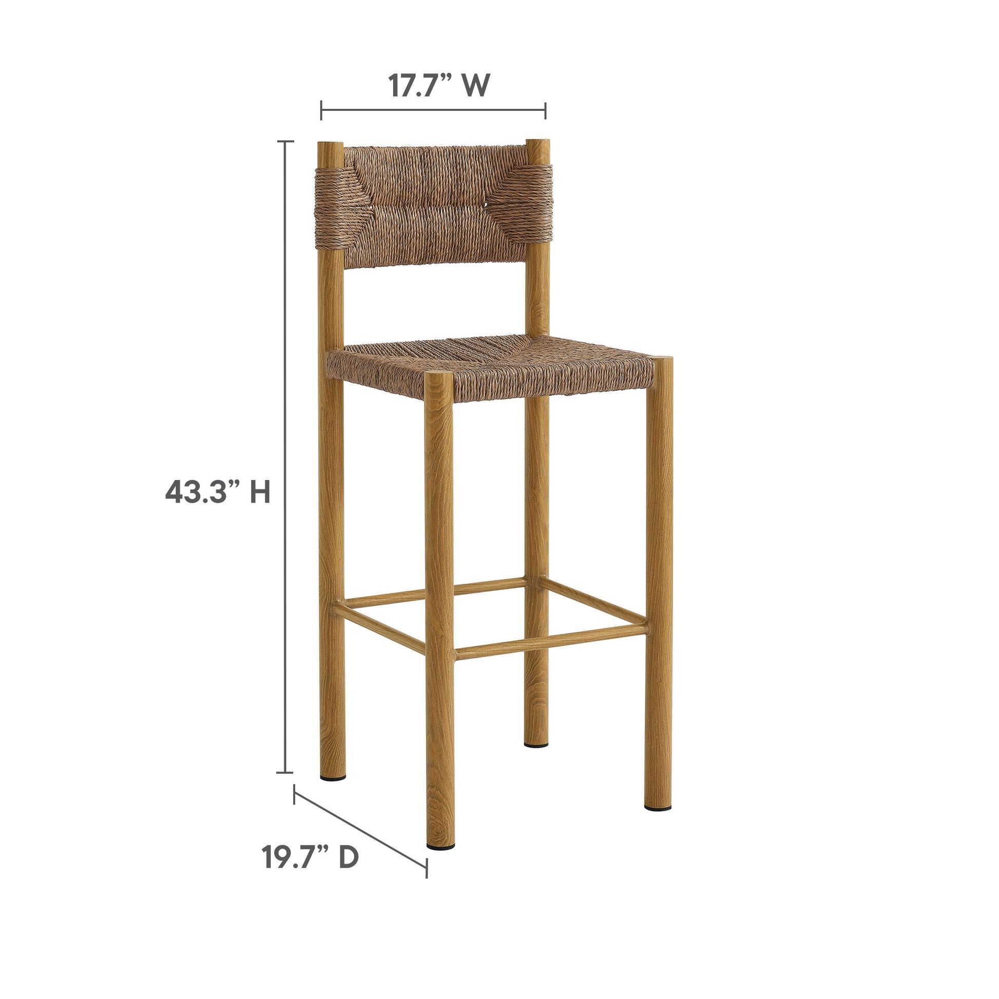 Parkland Outdoor Patio Rattan and Aluminum Bar Stools Set of 2 by Modway - Best Buy Furniture
