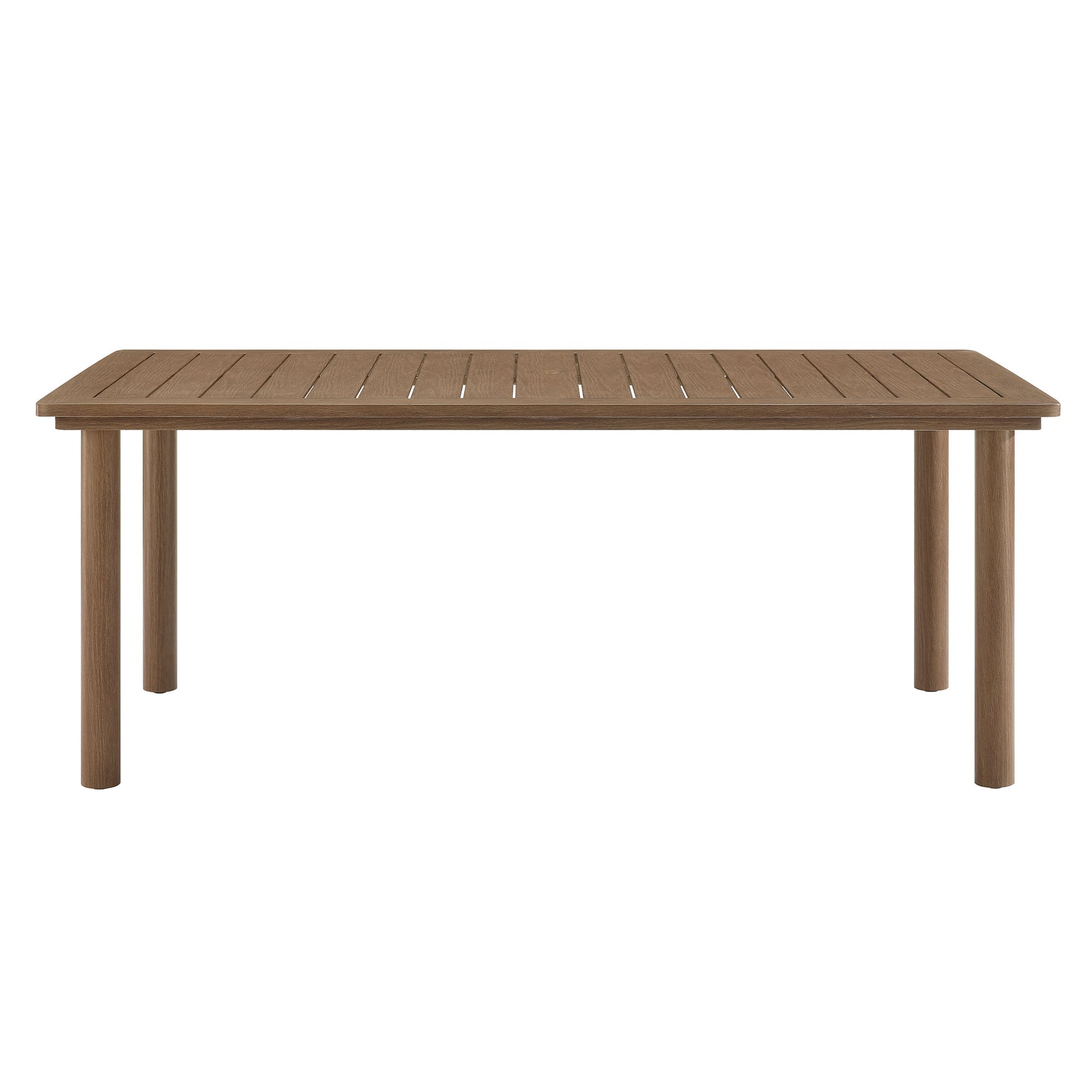 Abacus 7-Piece Rectangular Outdoor Patio Aluminum Dining Table Set with Rattan Armchairs by Modway - Best Buy Furniture