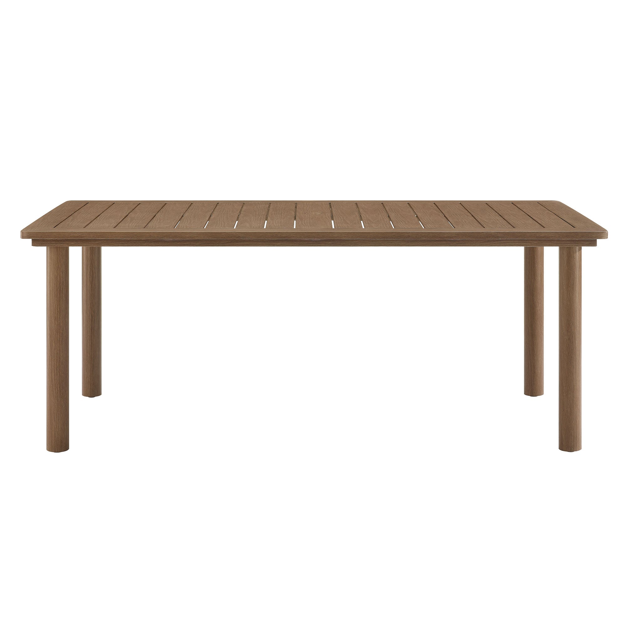 Abacus 7-Piece Rectangular Outdoor Patio Aluminum Dining Table Set with Rattan Armchairs by Modway - Best Buy Furniture