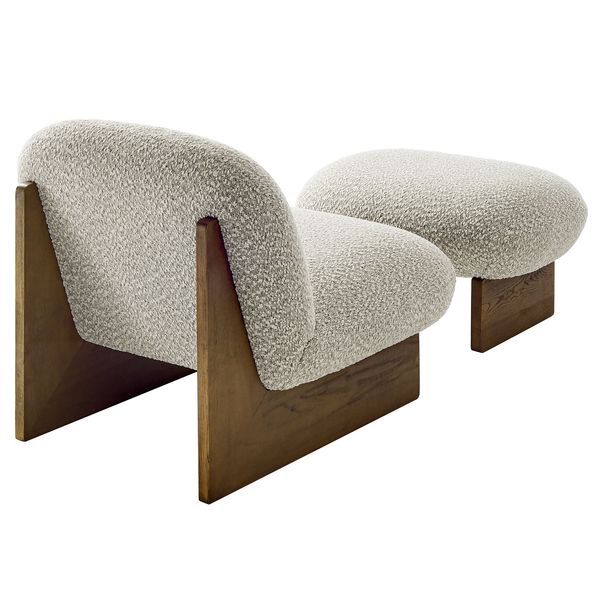 Loyal Boucle Fabric Accent Chair and Ottoman Set by Modway - Best Buy Furniture