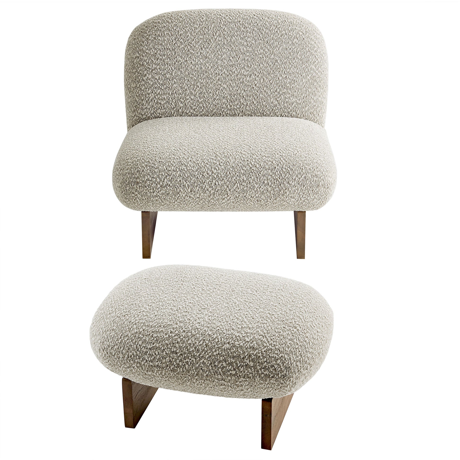 Loyal Boucle Fabric Accent Chair and Ottoman Set by Modway - Best Buy Furniture