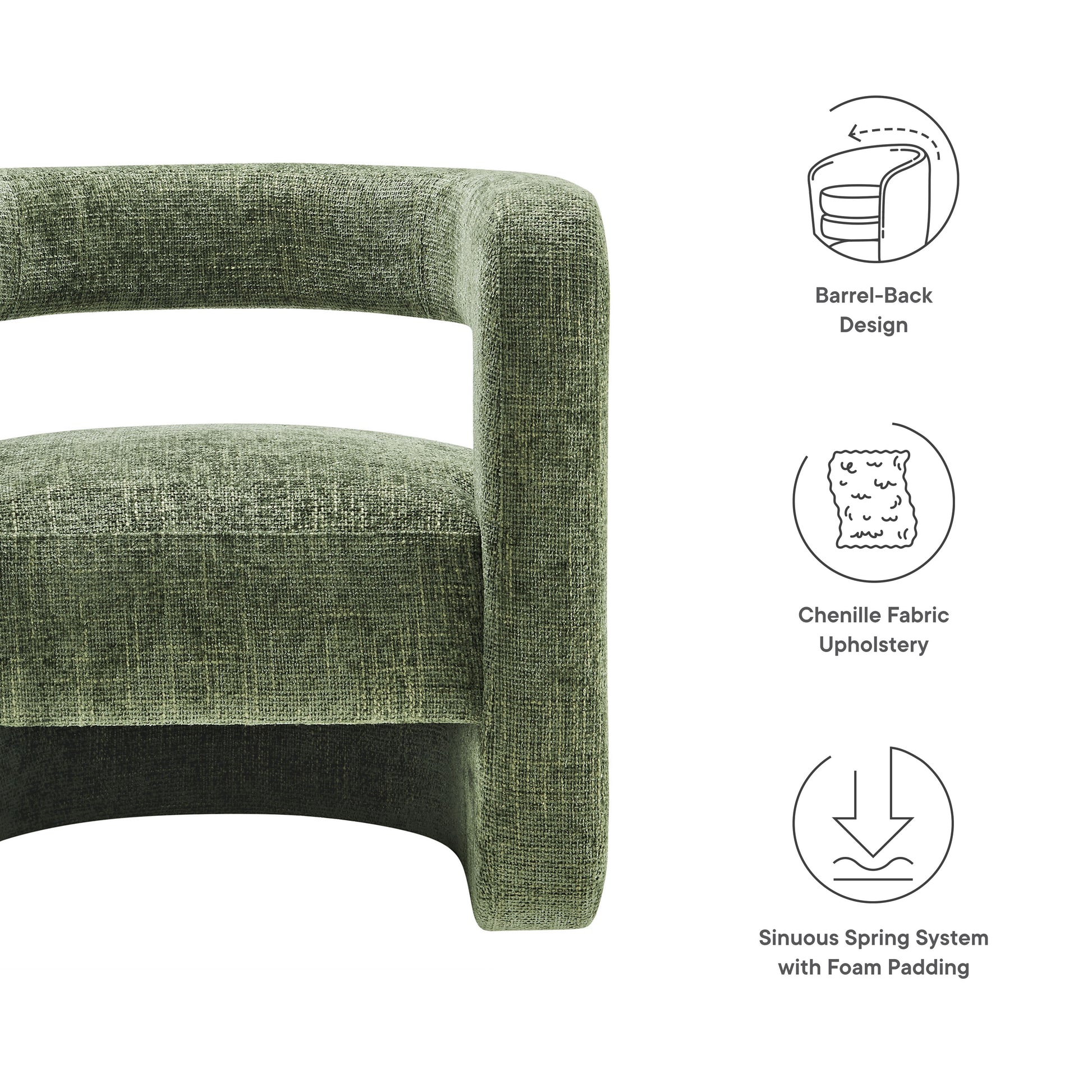Jaylin Upholstered Chenille Accent Chair by Modway - Best Buy Furniture