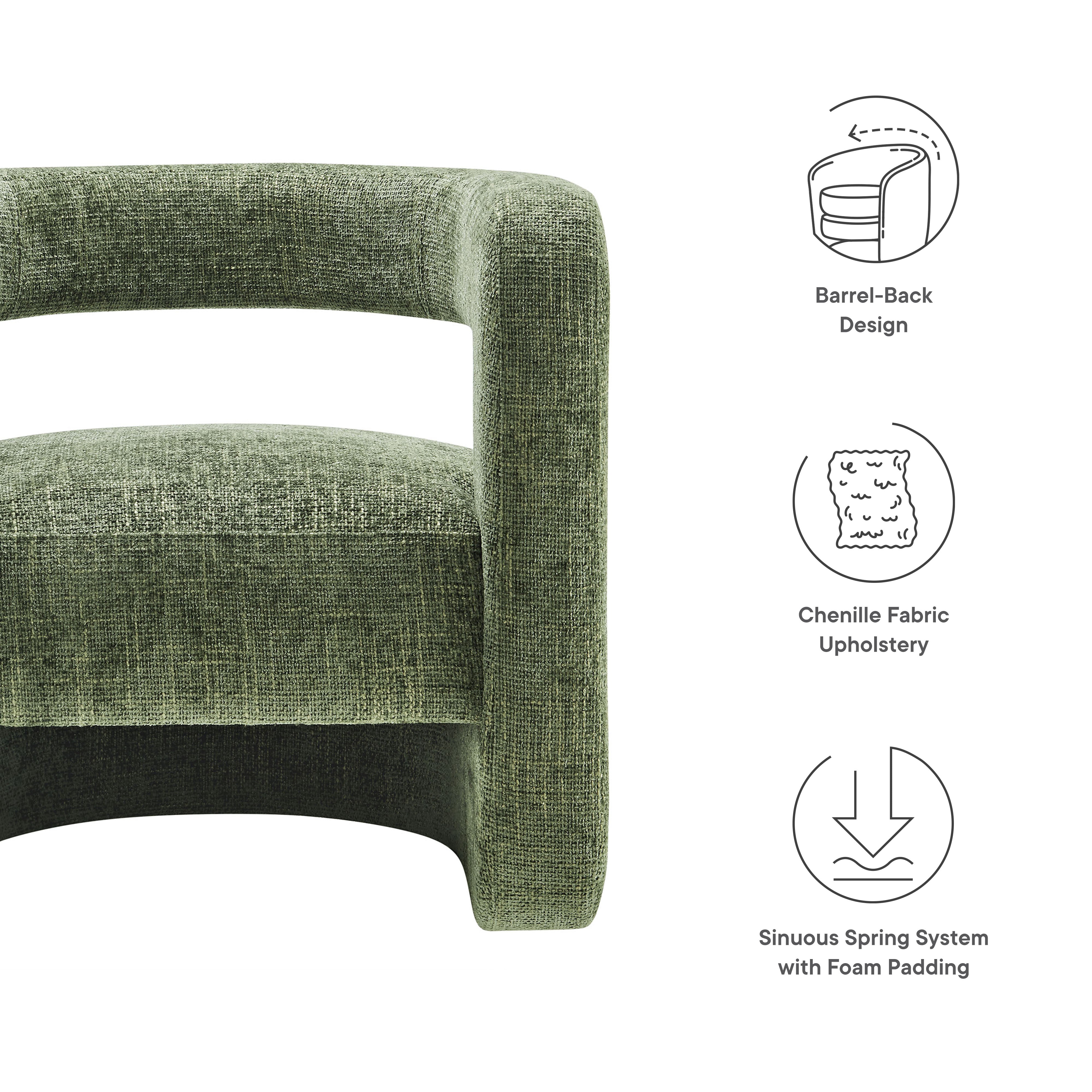 Jaylin Upholstered Chenille Accent Chair by Modway - Best Buy Furniture