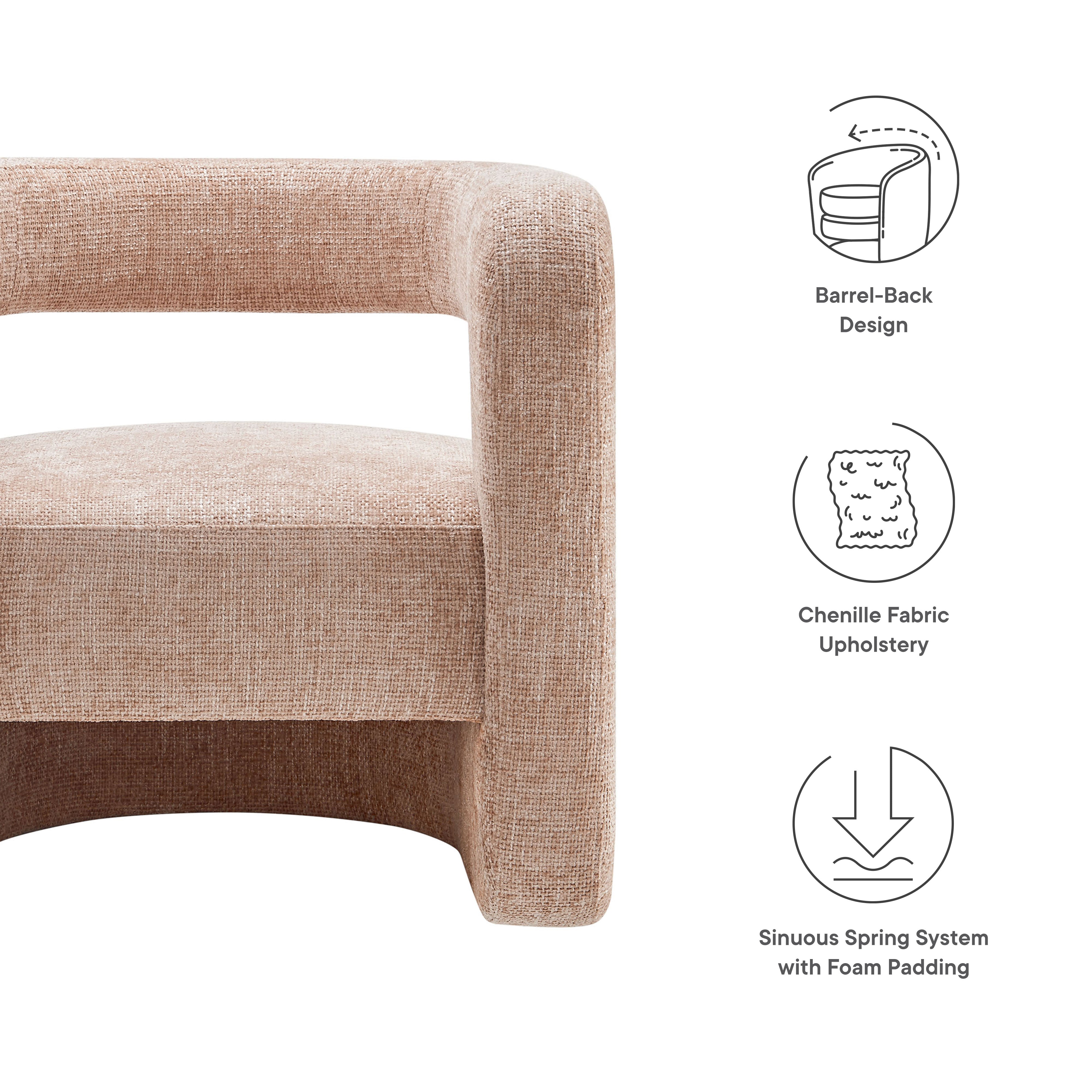 Jaylin Upholstered Chenille Accent Chair by Modway - Best Buy Furniture