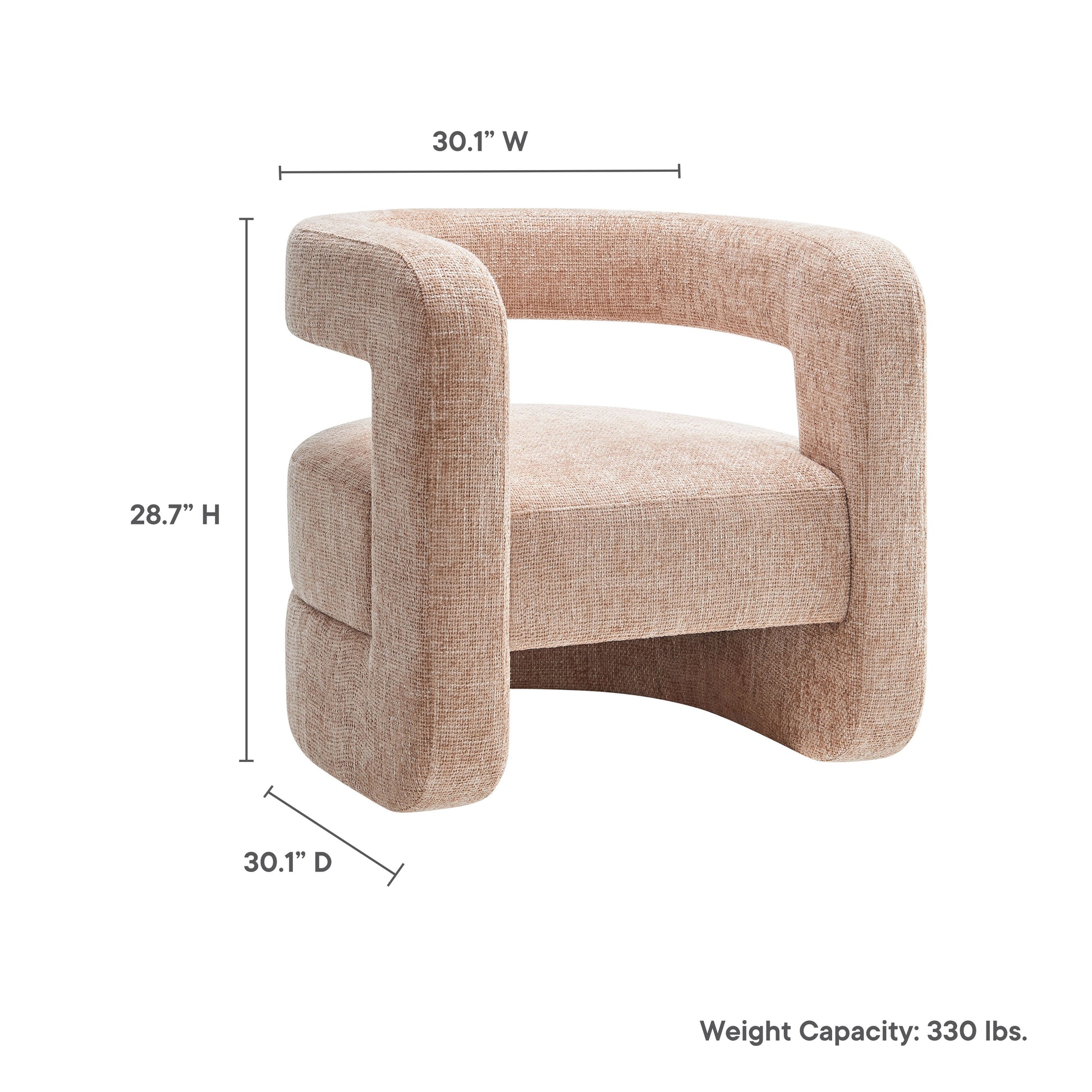 Jaylin Upholstered Chenille Accent Chair by Modway - Best Buy Furniture