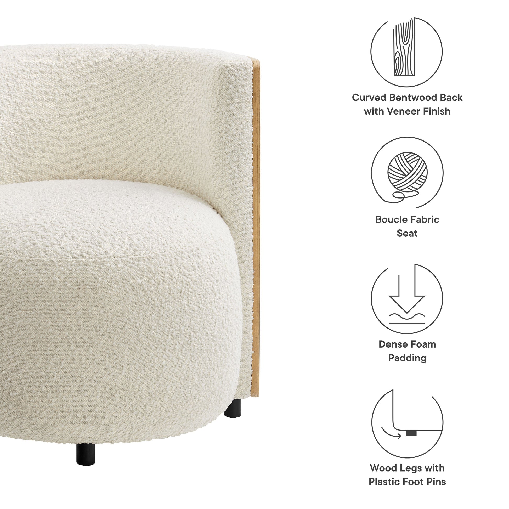 Solis Boucle Accent Chair by Modway - Best Buy Furniture