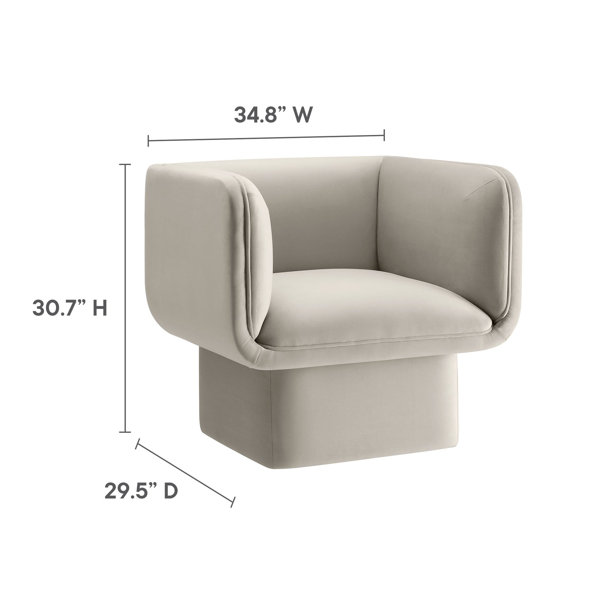 Tate Performance Velvet Accent Chair by Modway - Best Buy Furniture