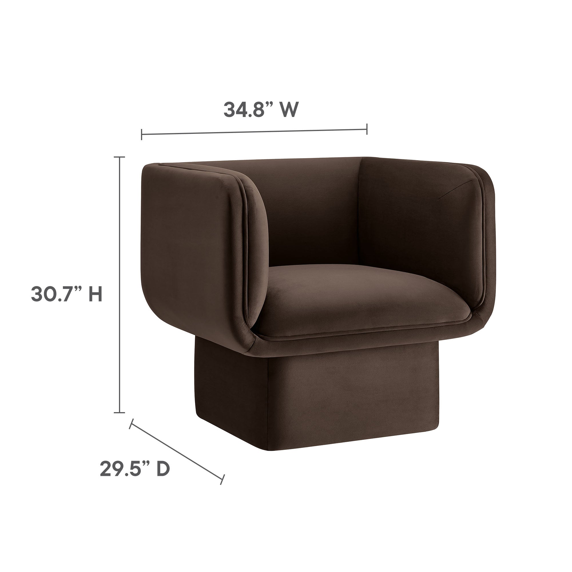 Tate Performance Velvet Accent Chair by Modway - Best Buy Furniture