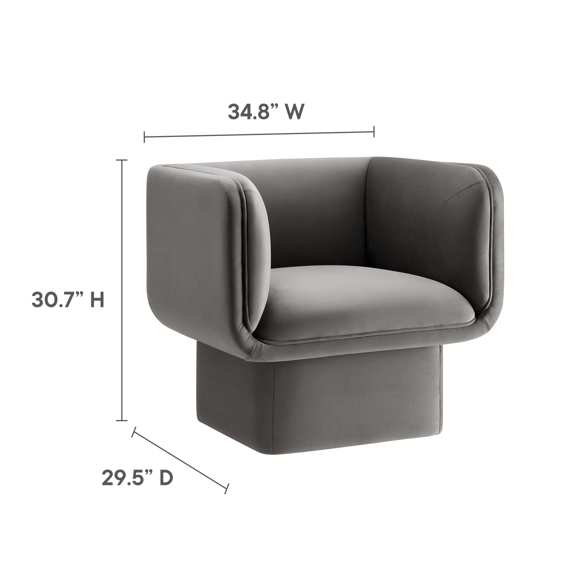 Tate Performance Velvet Accent Chair by Modway - Best Buy Furniture