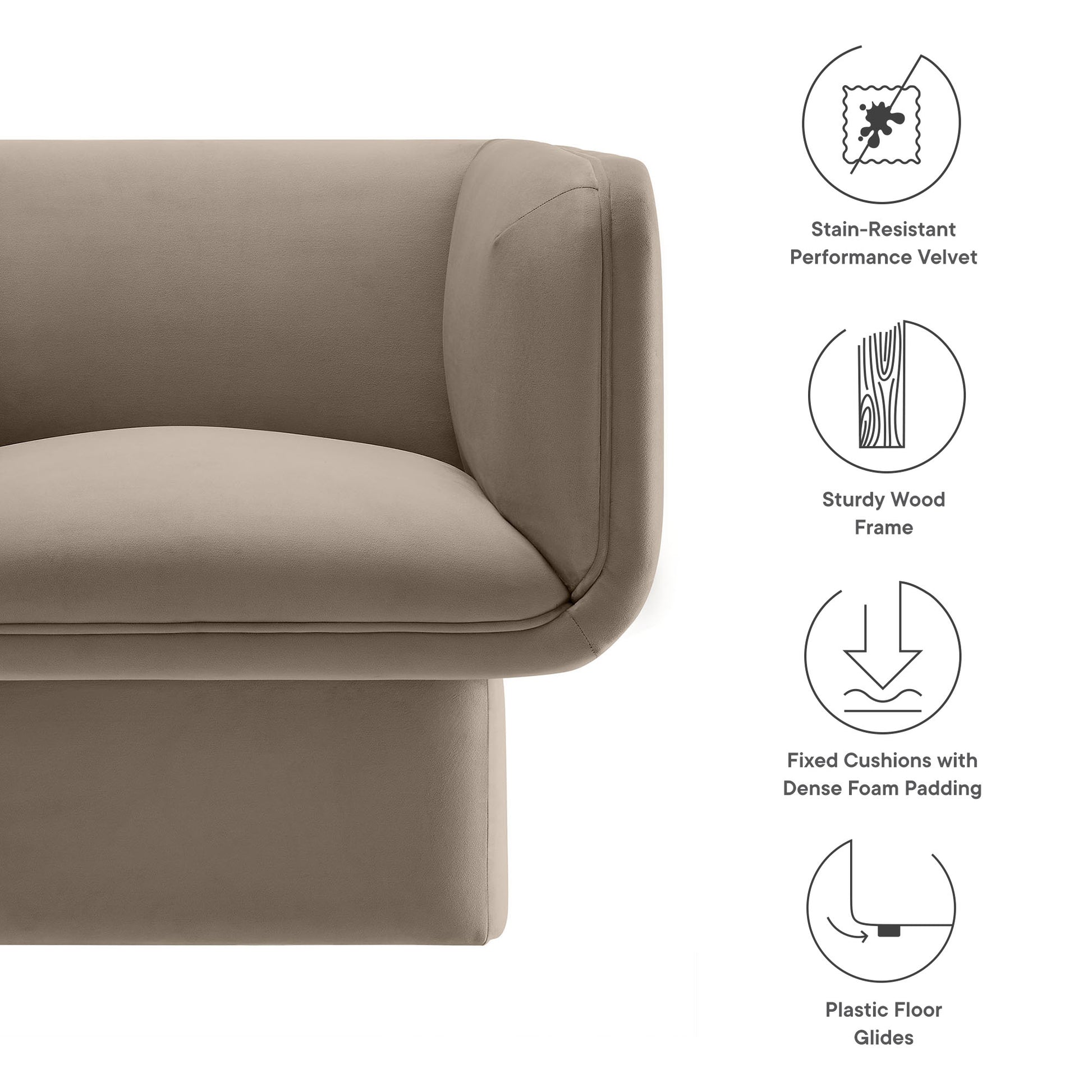 Tate Performance Velvet Accent Chair by Modway - Best Buy Furniture