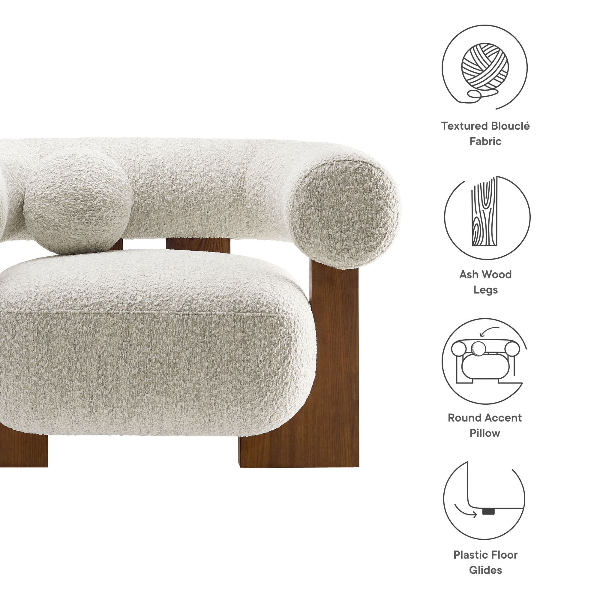 Jace Boucle Accent Chair by Modway - Best Buy Furniture