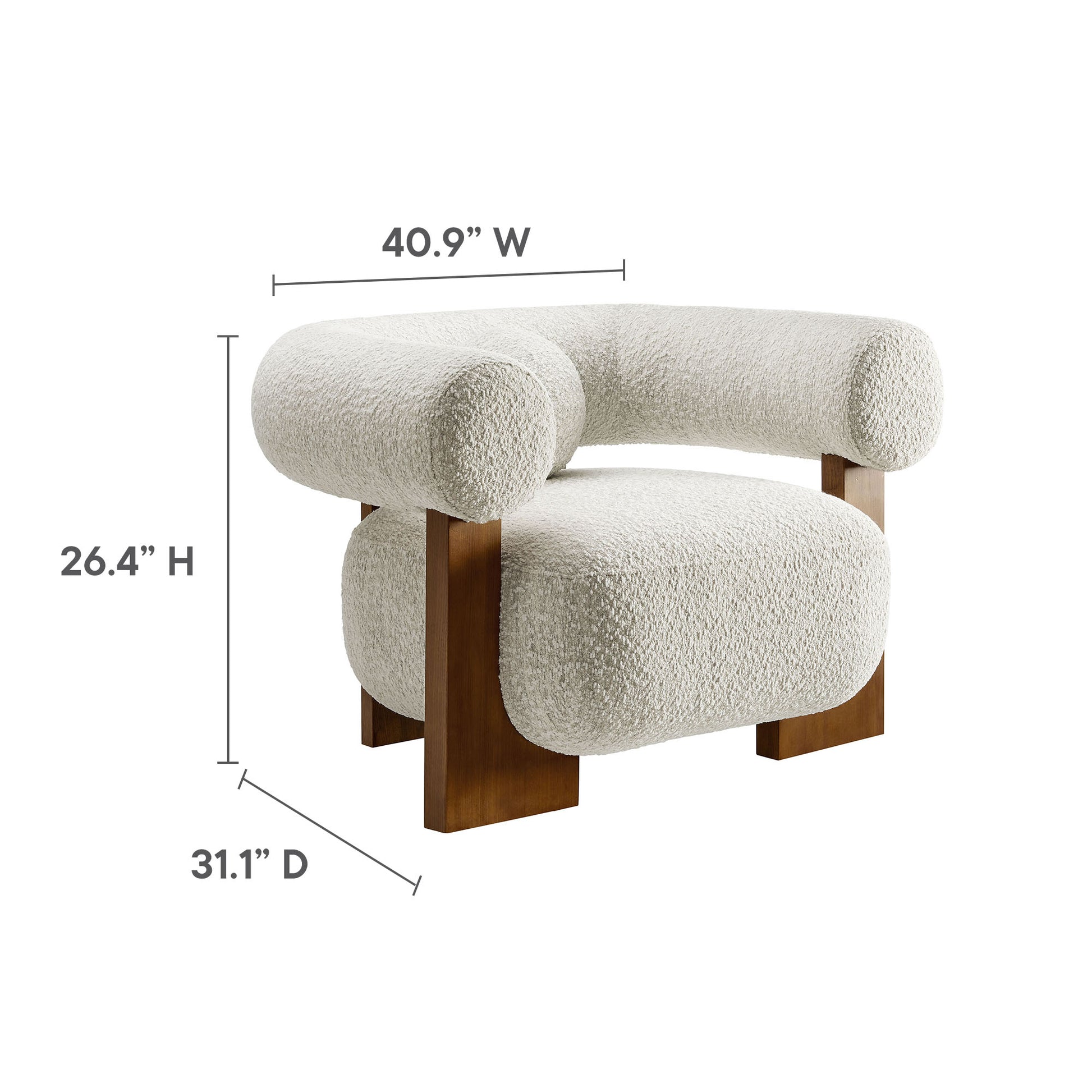 Jace Boucle Accent Chair by Modway - Best Buy Furniture