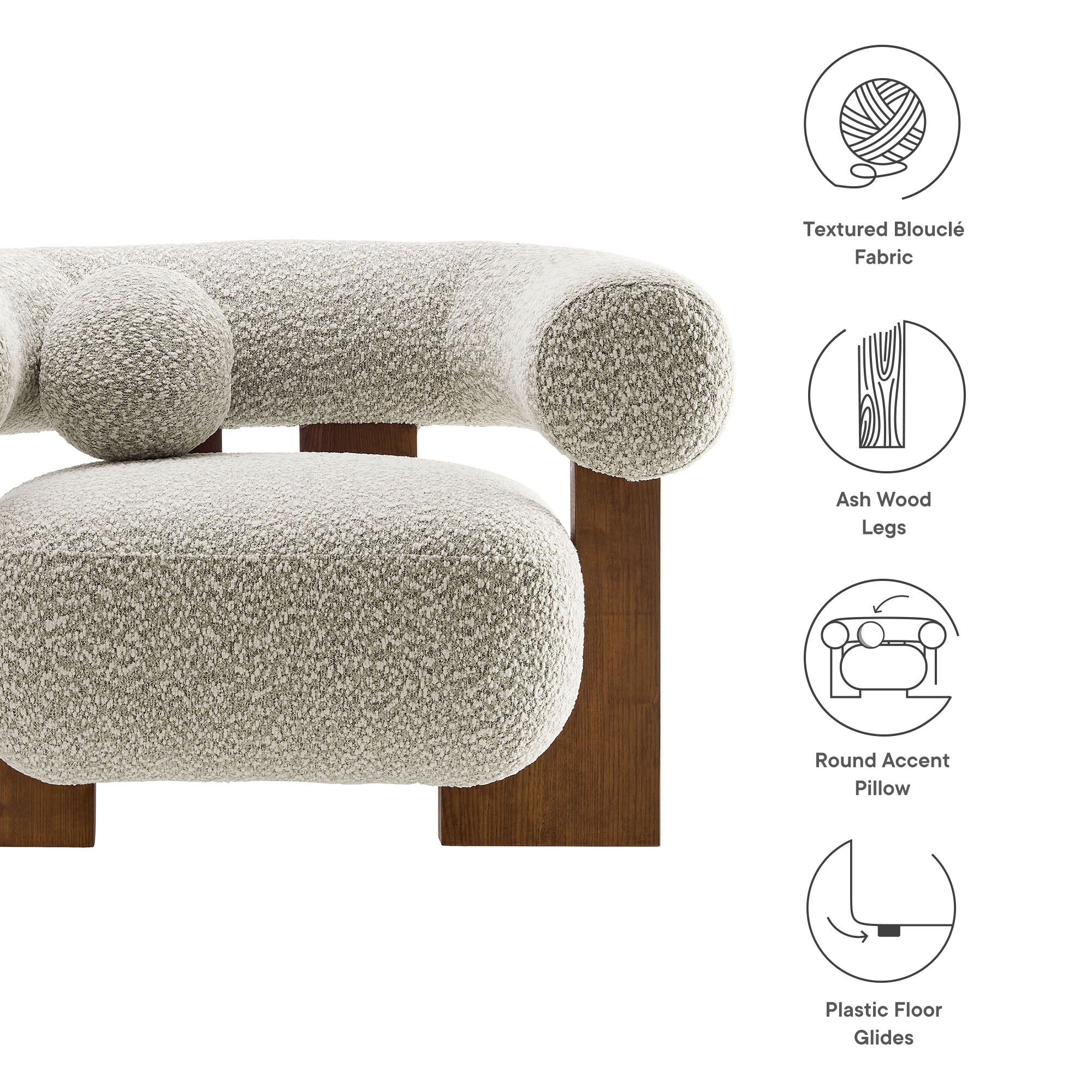 Jace Boucle Accent Chair by Modway - Best Buy Furniture