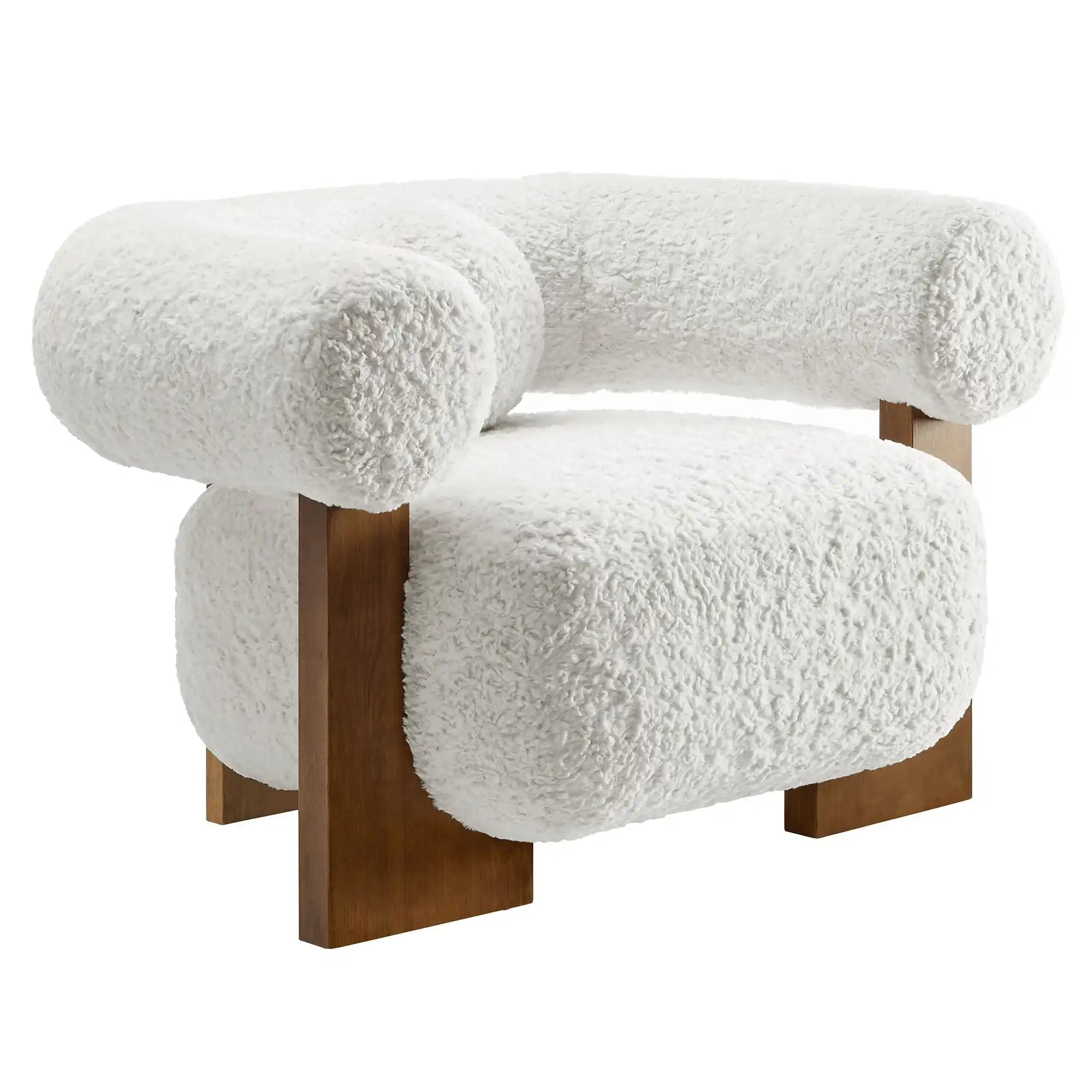 Jace Faux Fur Fabric Accent Chair - Best Buy Furniture
