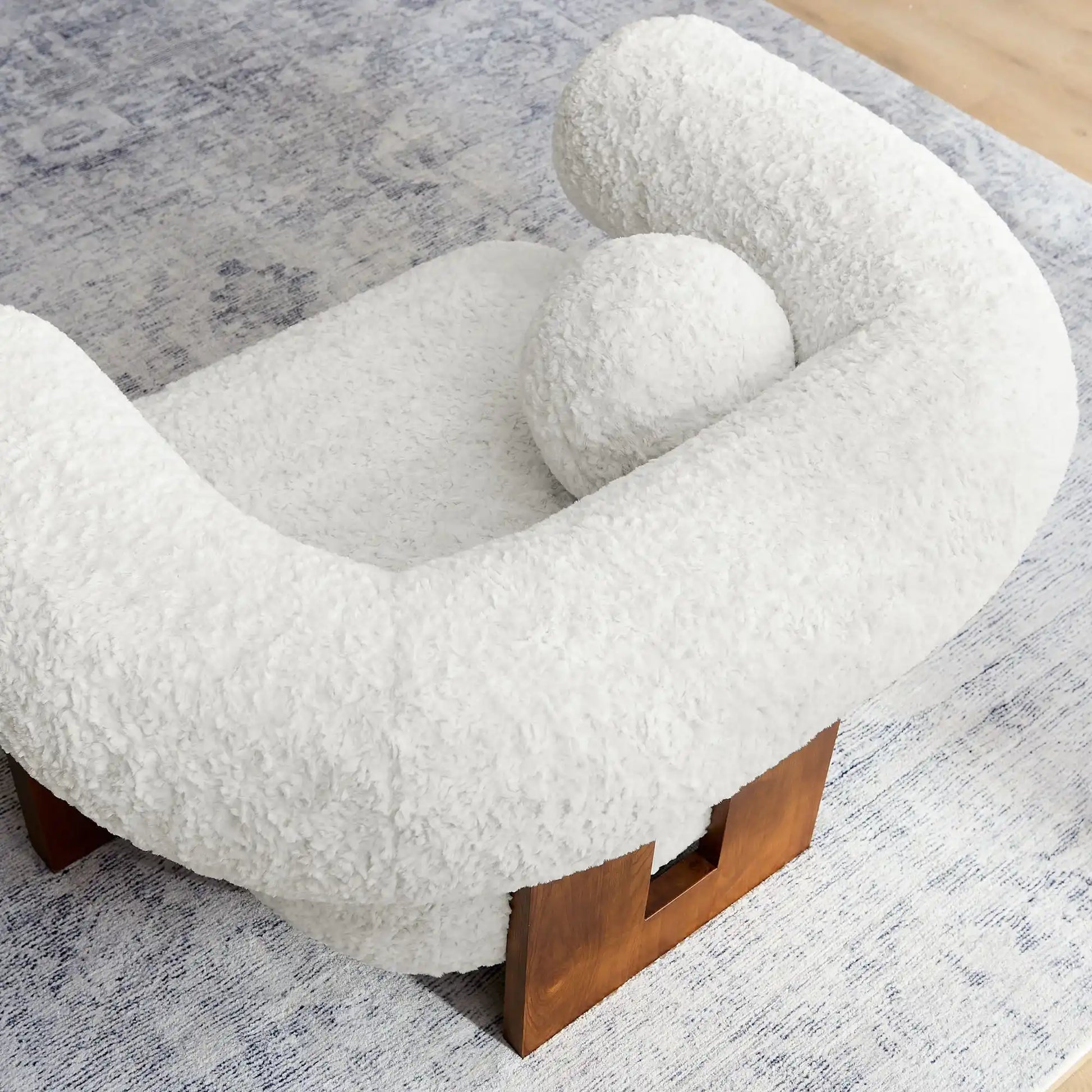 Jace Faux Fur Fabric Accent Chair - Best Buy Furniture