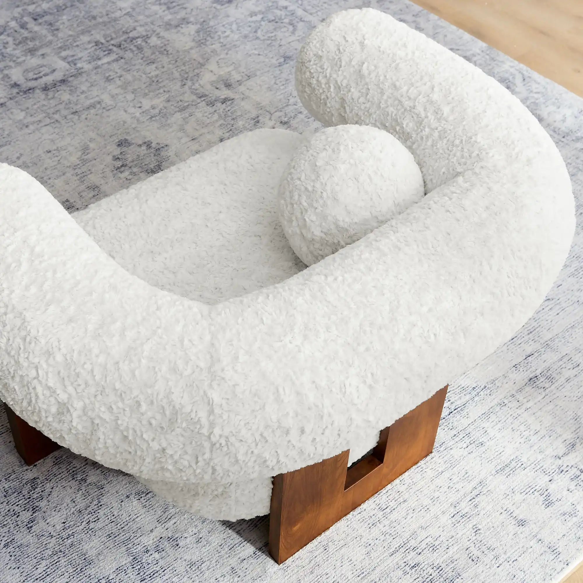 Jace Faux Fur Fabric Accent Chair - Best Buy Furniture