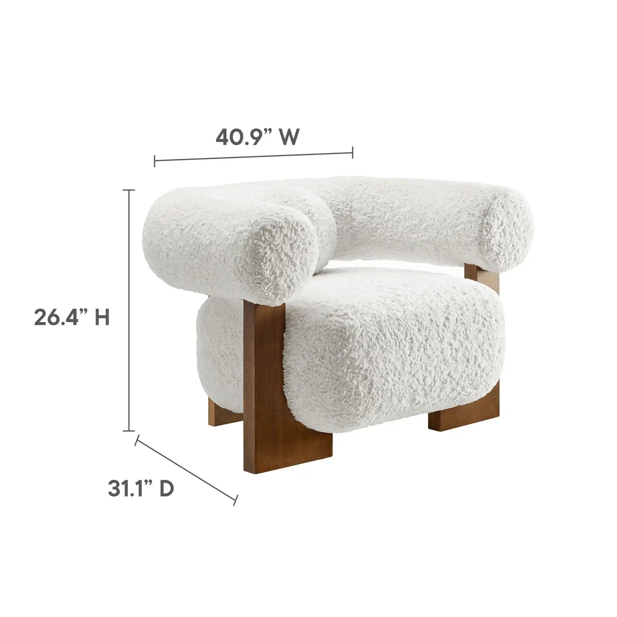 Jace Faux Fur Fabric Accent Chair - Best Buy Furniture