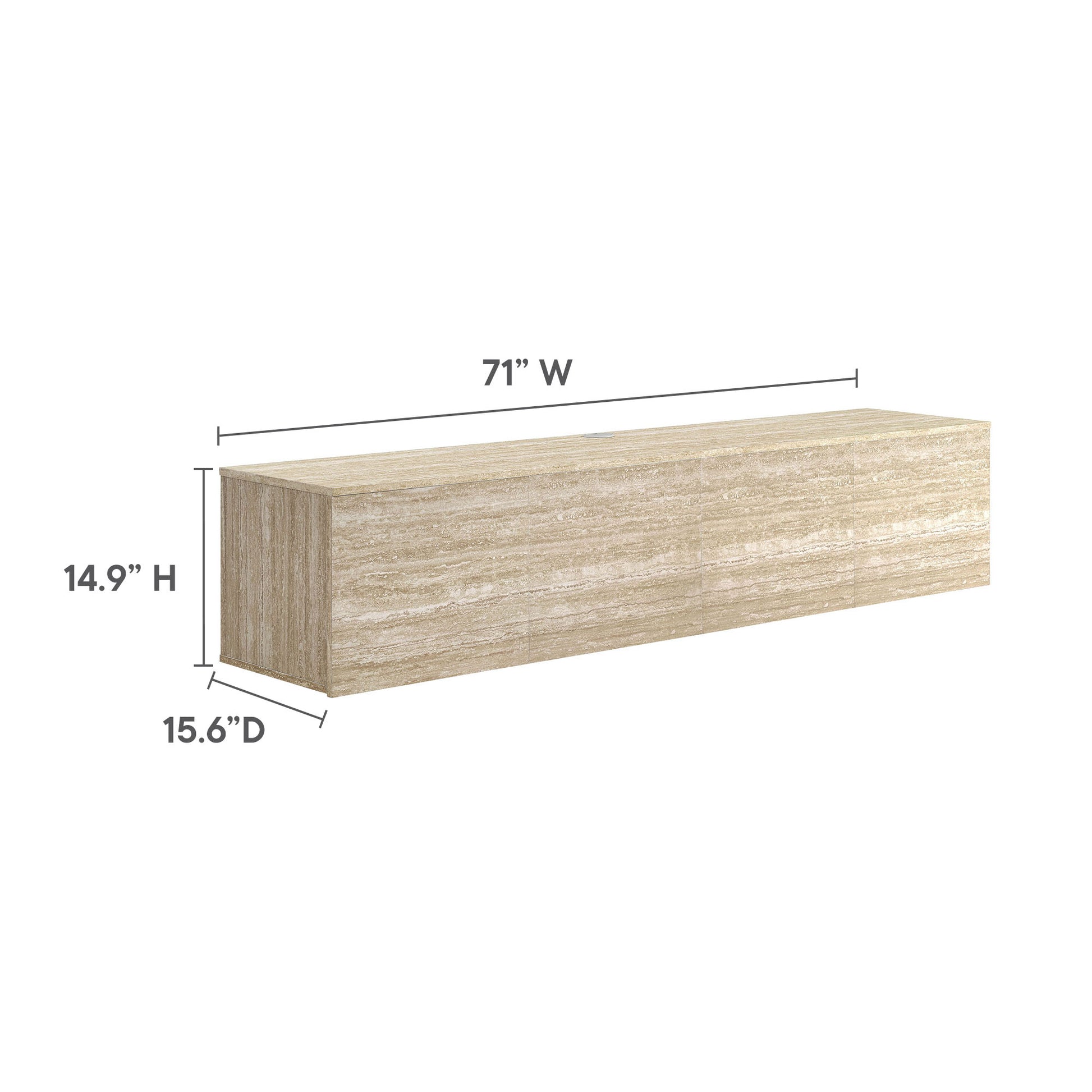 Terra 71" Wall-Mounted TV Stand by Modway - Best Buy Furniture