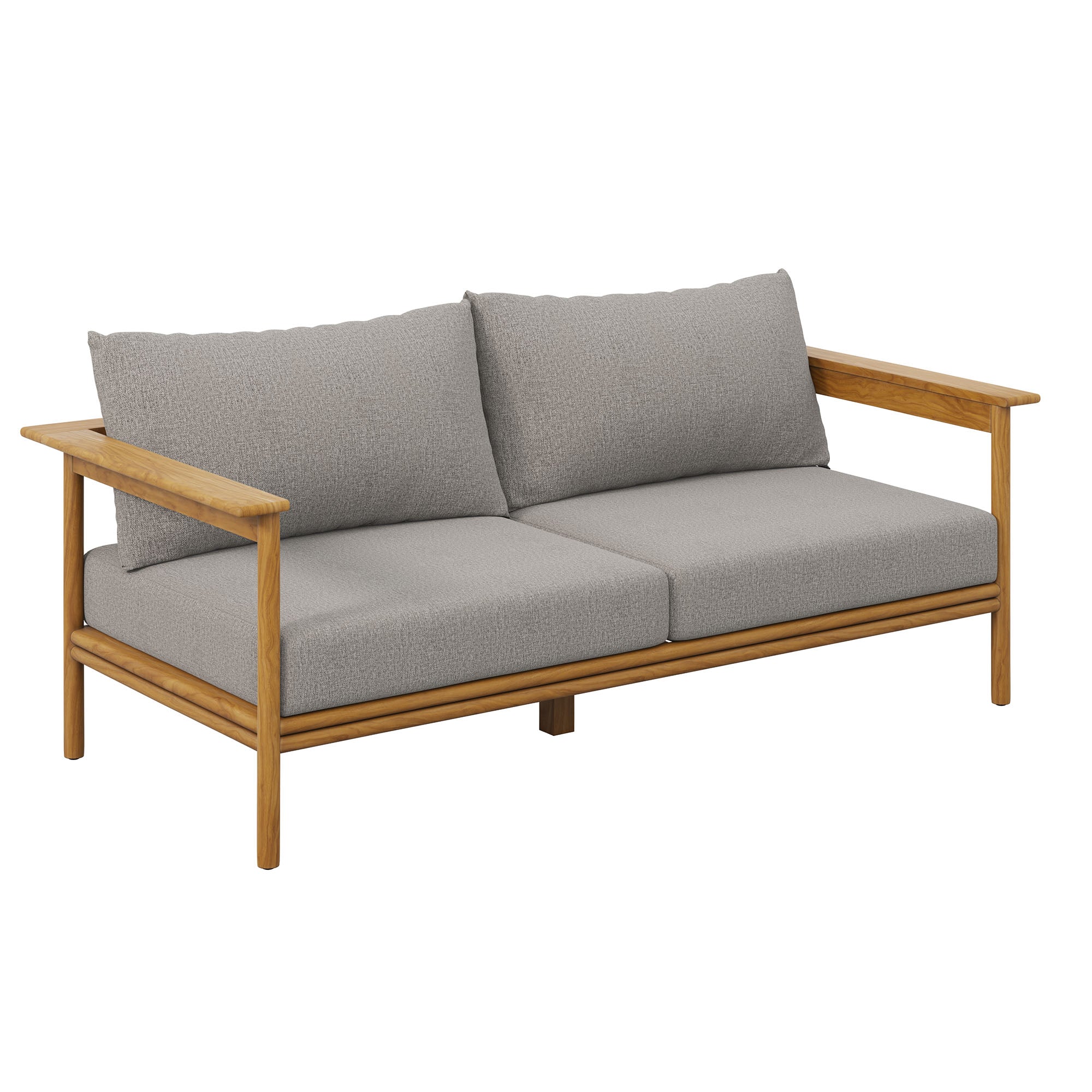 Wren Outdoor Patio Teak Wood Sofa by Modway - Best Buy Furniture