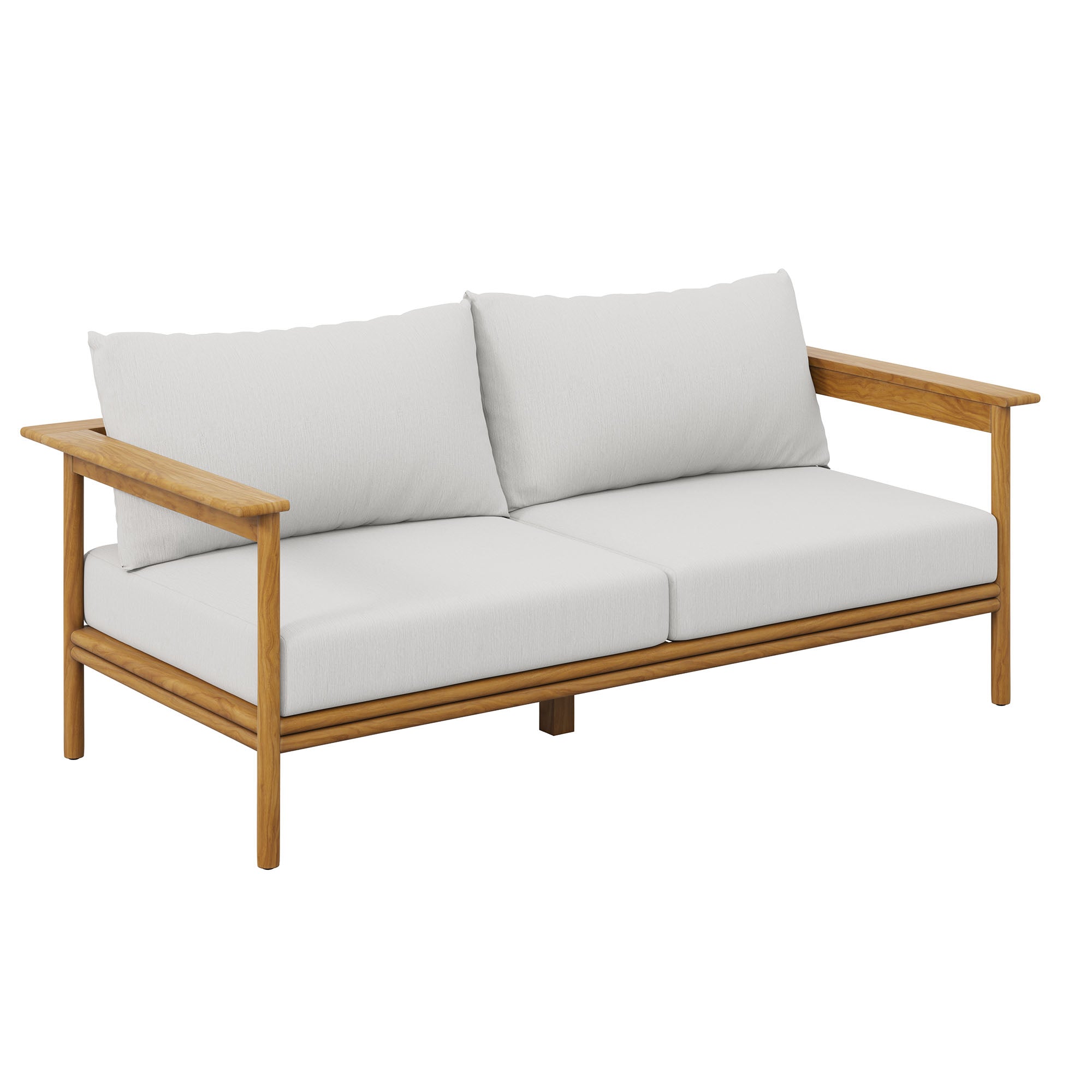 Wren Outdoor Patio Teak Wood Sofa by Modway - Best Buy Furniture