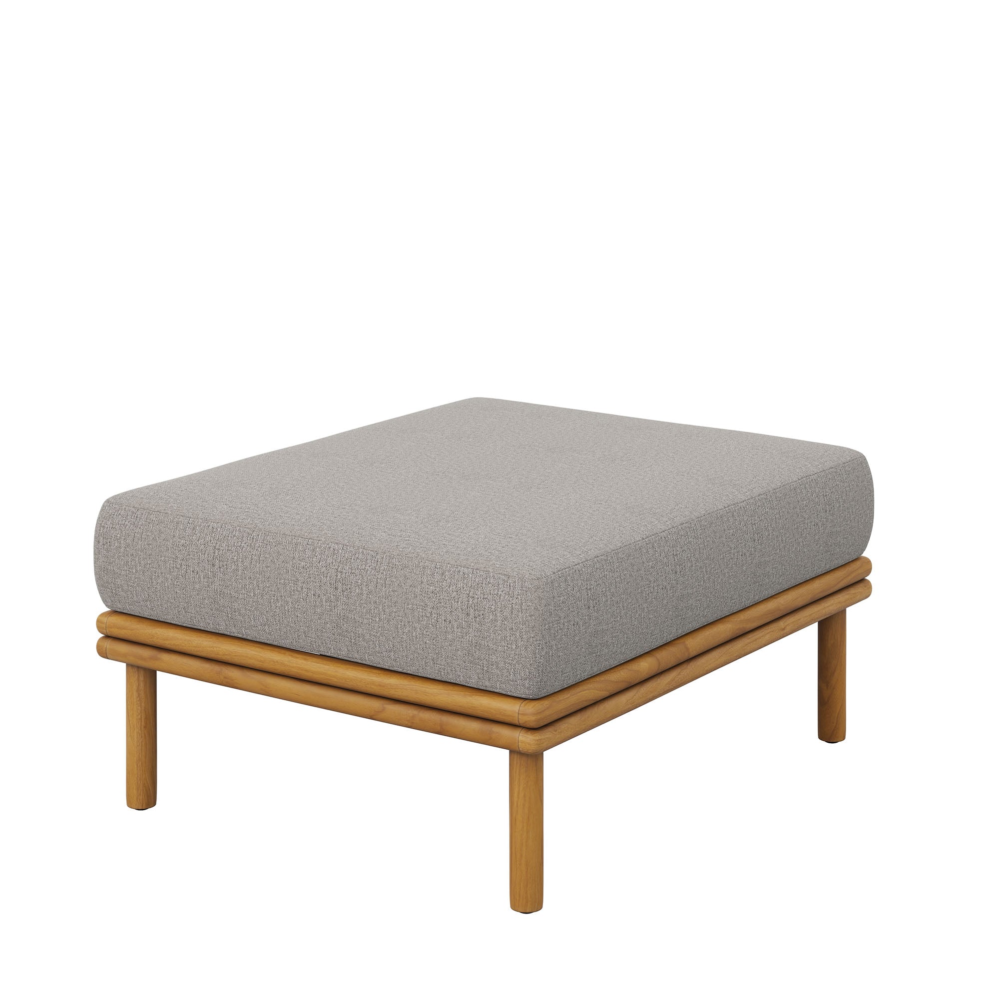 Wren Outdoor Patio Teak Wood Armchair and Ottoman Set by Modway - Best Buy Furniture