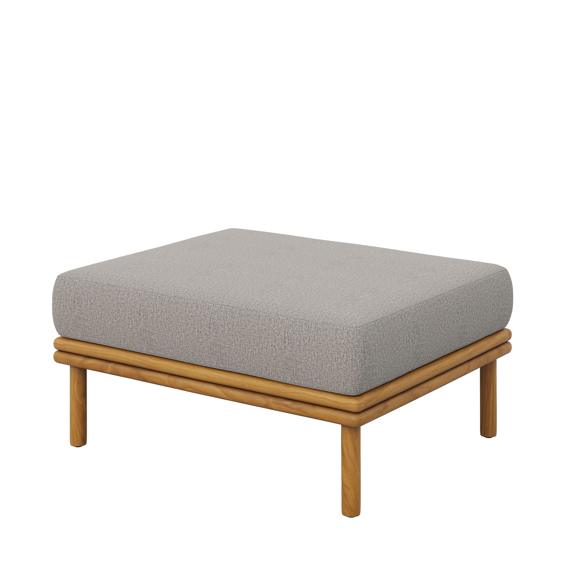 Wren Outdoor Patio Teak Wood Ottoman by Modway - Best Buy Furniture