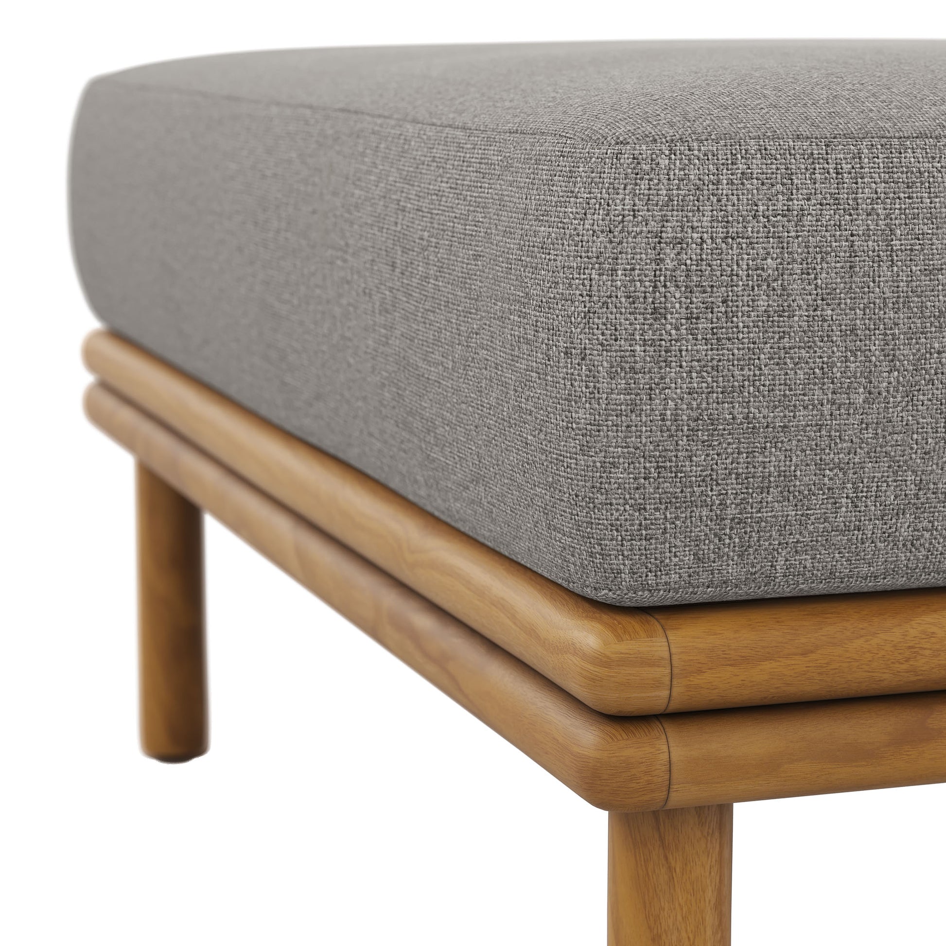 Wren Outdoor Patio Teak Wood Ottoman by Modway - Best Buy Furniture