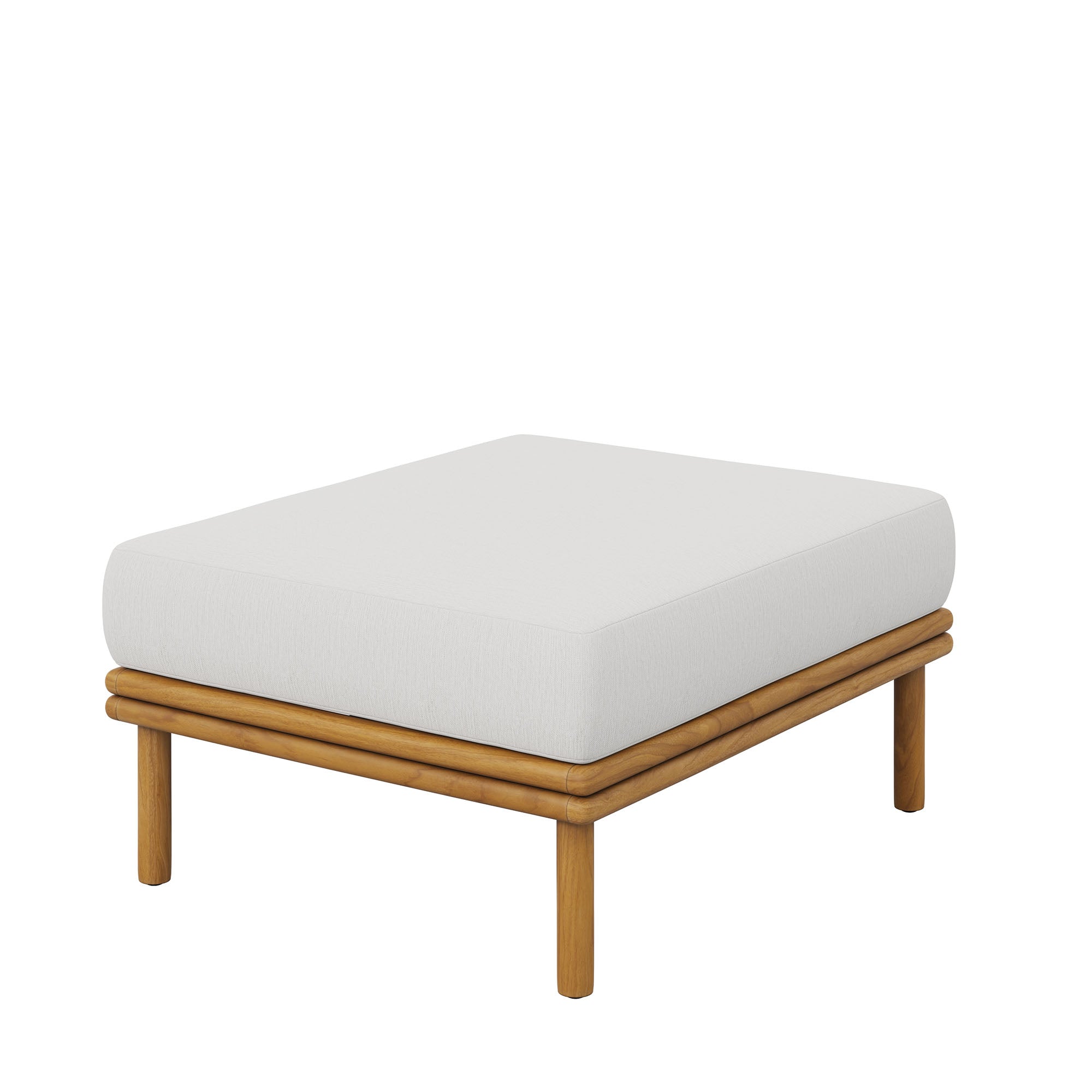 Wren Outdoor Patio Teak Wood Ottoman by Modway - Best Buy Furniture