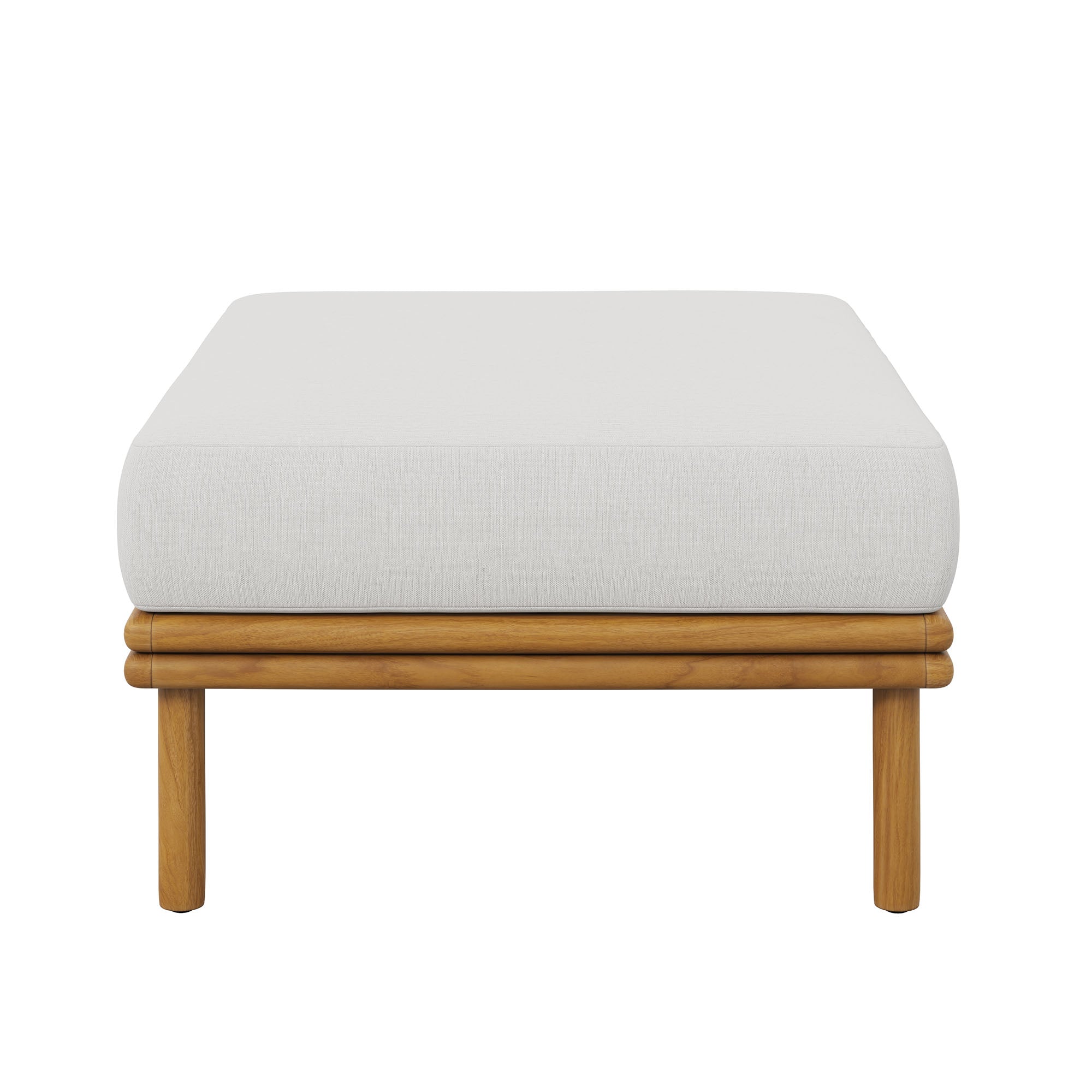 Wren Outdoor Patio Teak Wood Ottoman by Modway - Best Buy Furniture