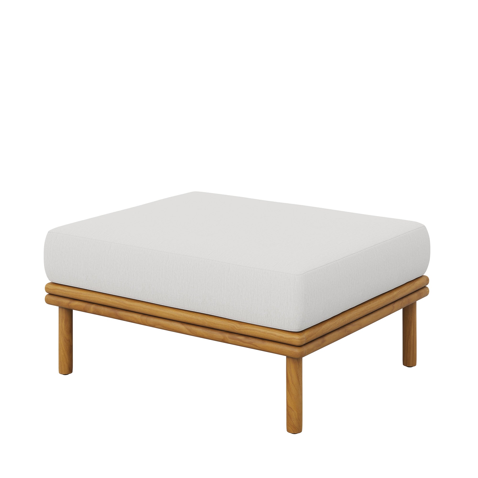 Wren Outdoor Patio Teak Wood Ottoman by Modway - Best Buy Furniture