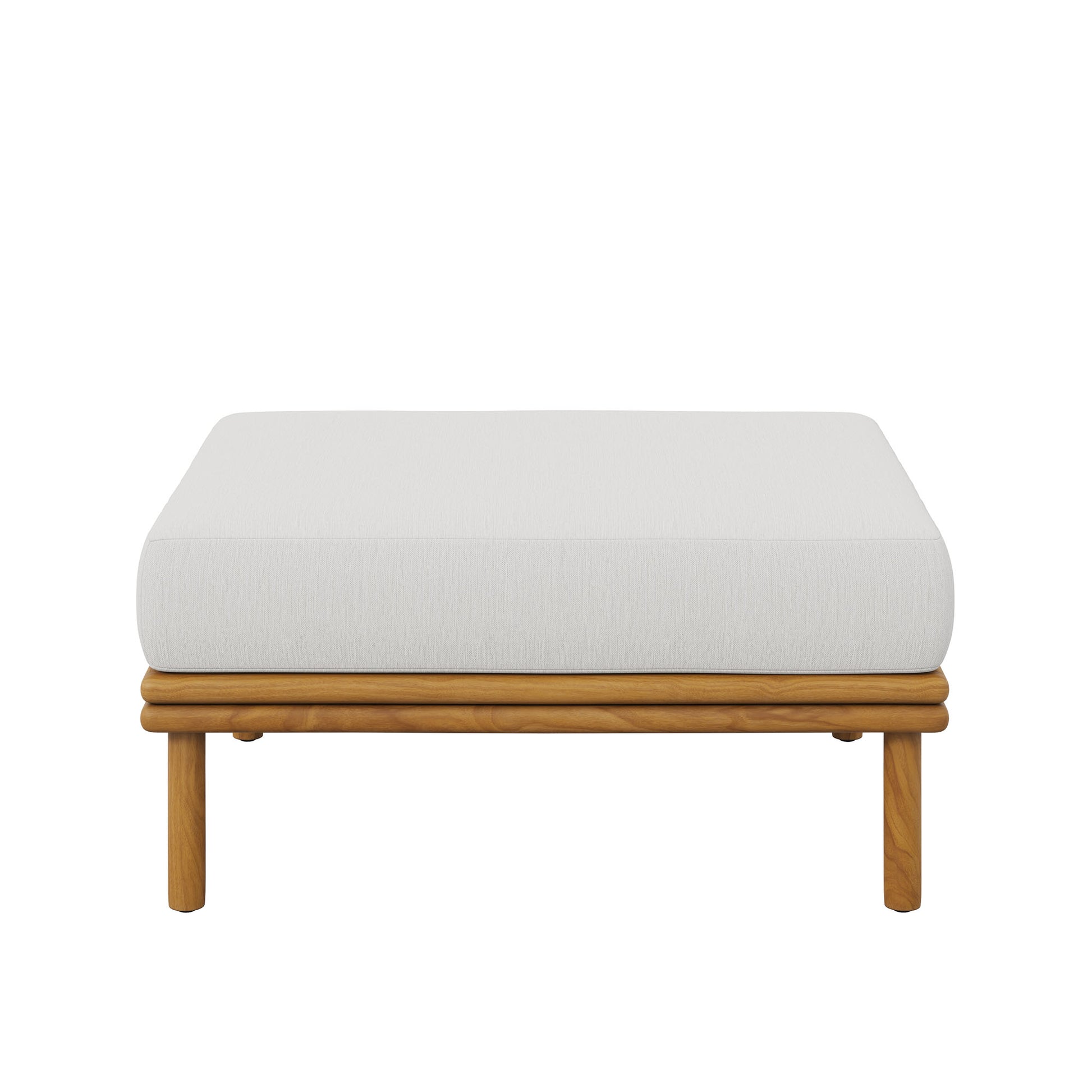 Wren Outdoor Patio Teak Wood Ottoman by Modway - Best Buy Furniture